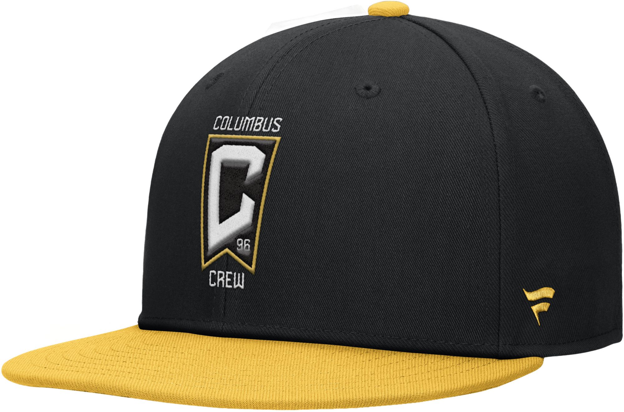 MLS Adult Columbus Crew Black Logo Snapback Adjustable Hat