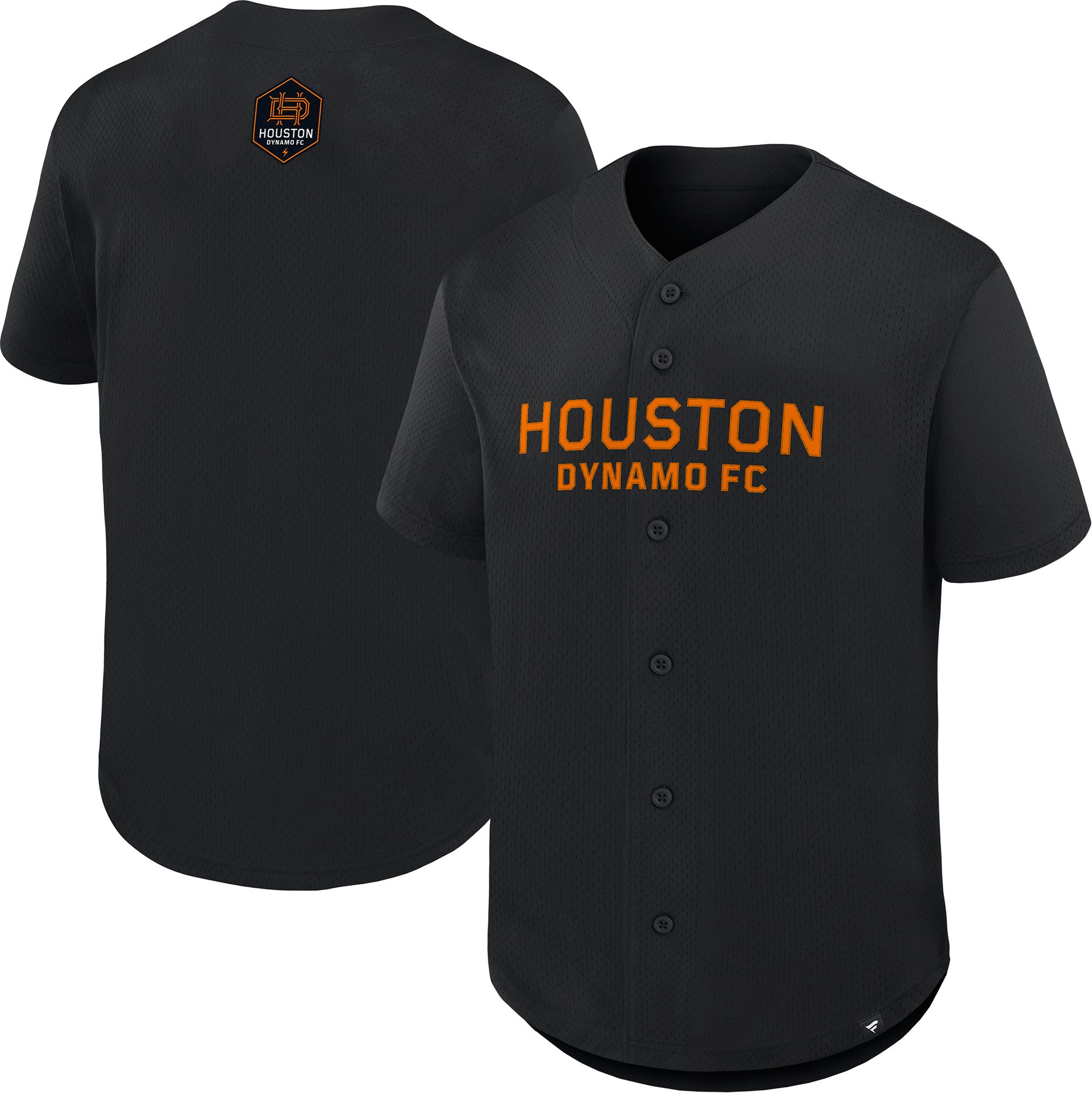 MLS Adult Houston Dynamo Black Baseball Jersey