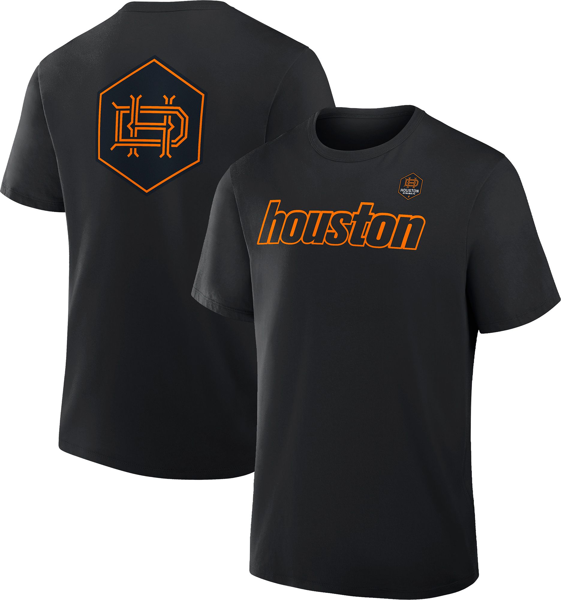 MLS Adult Houston Dynamo Black 2-Hit T-Shirt