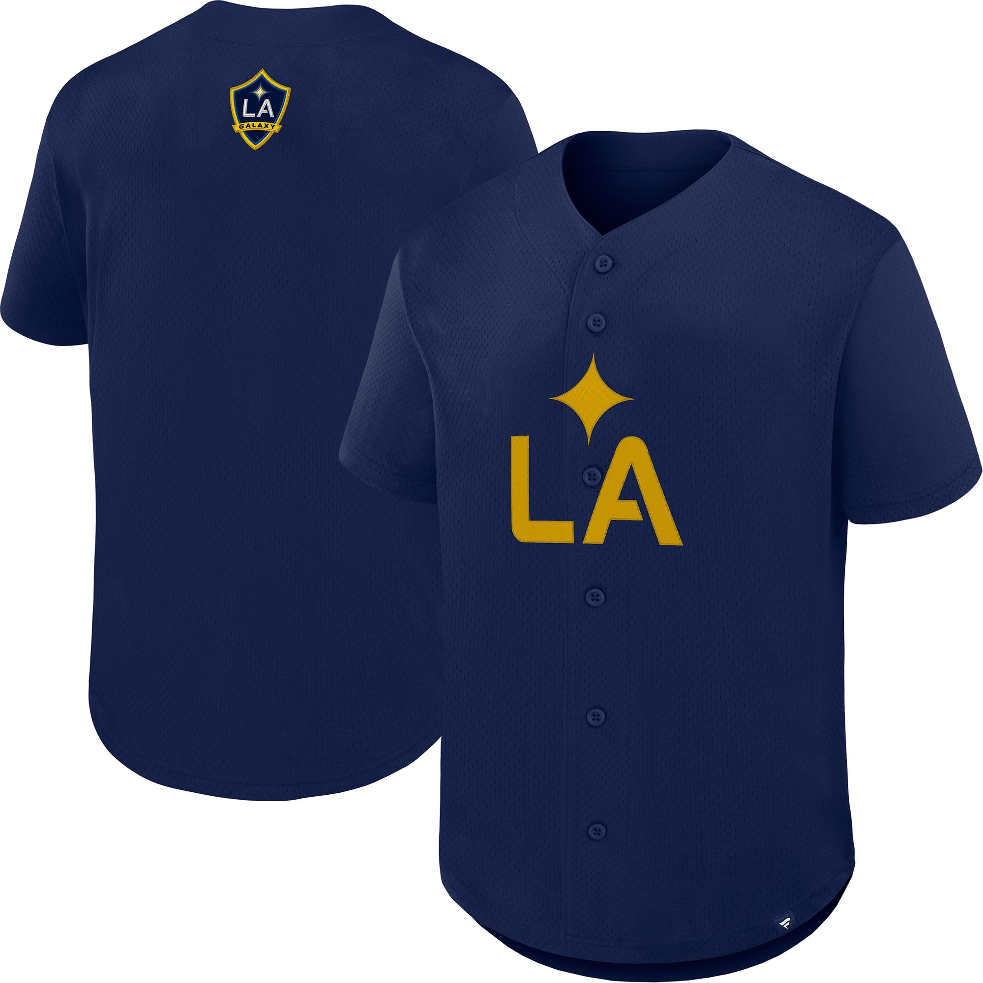 MLS Adult Los Angeles Galaxy Athletic Navy Baseball Jersey