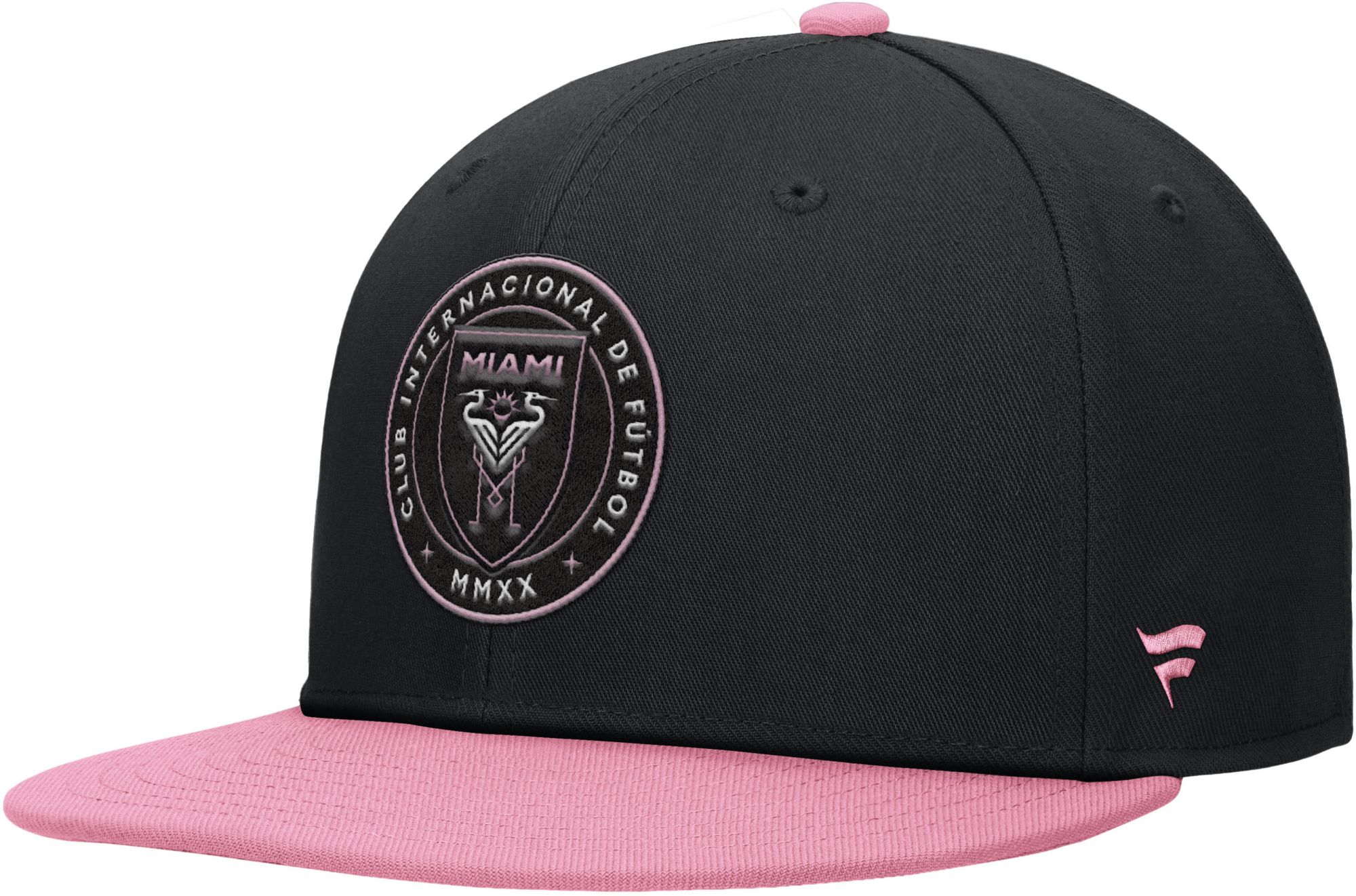 MLS Adult Inter Miami CF Black Logo Snapback Adjustable Hat