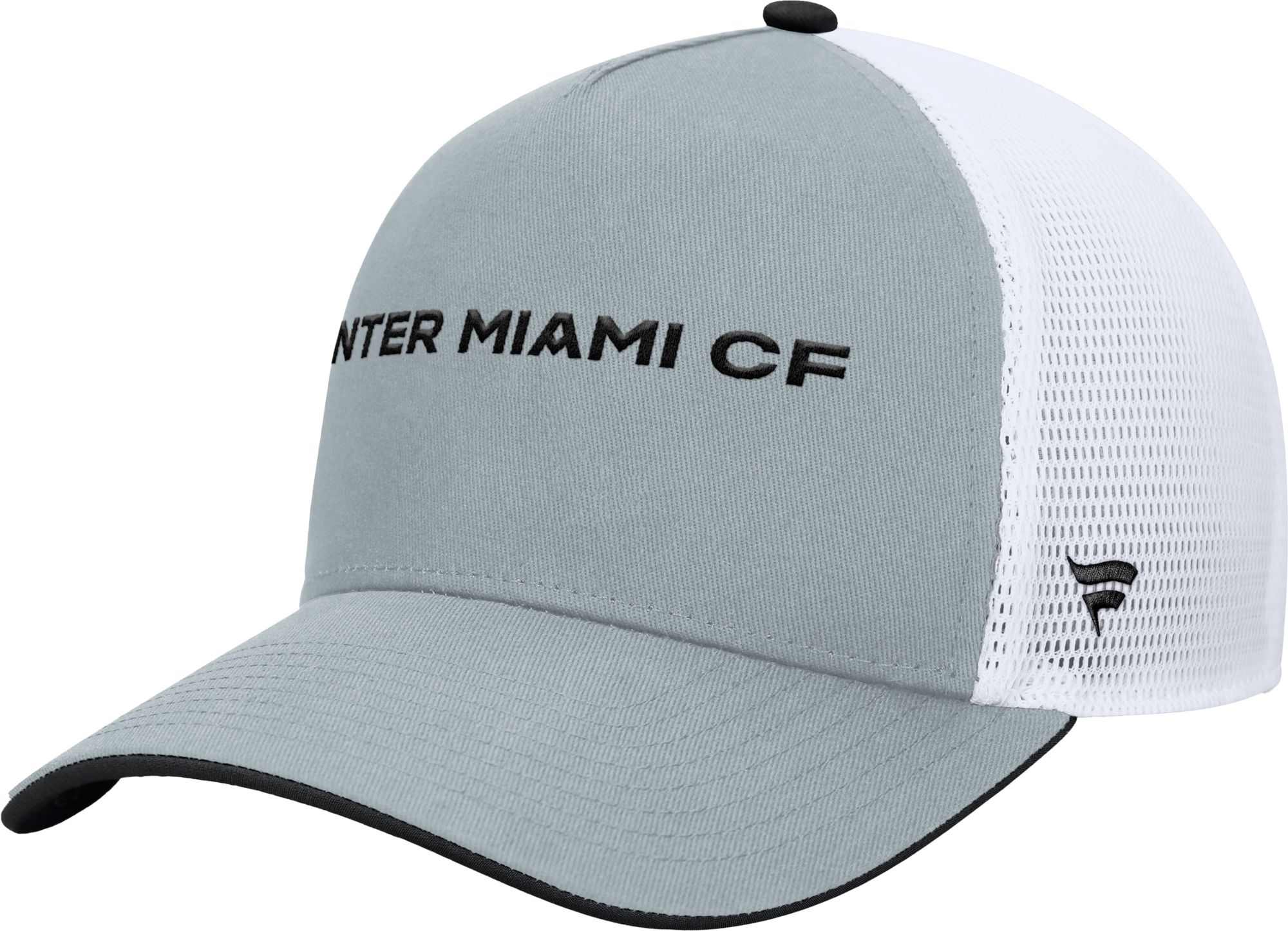 MLS Adult Inter Miami CF Gray Wordmark Adjustable Trucker Hat
