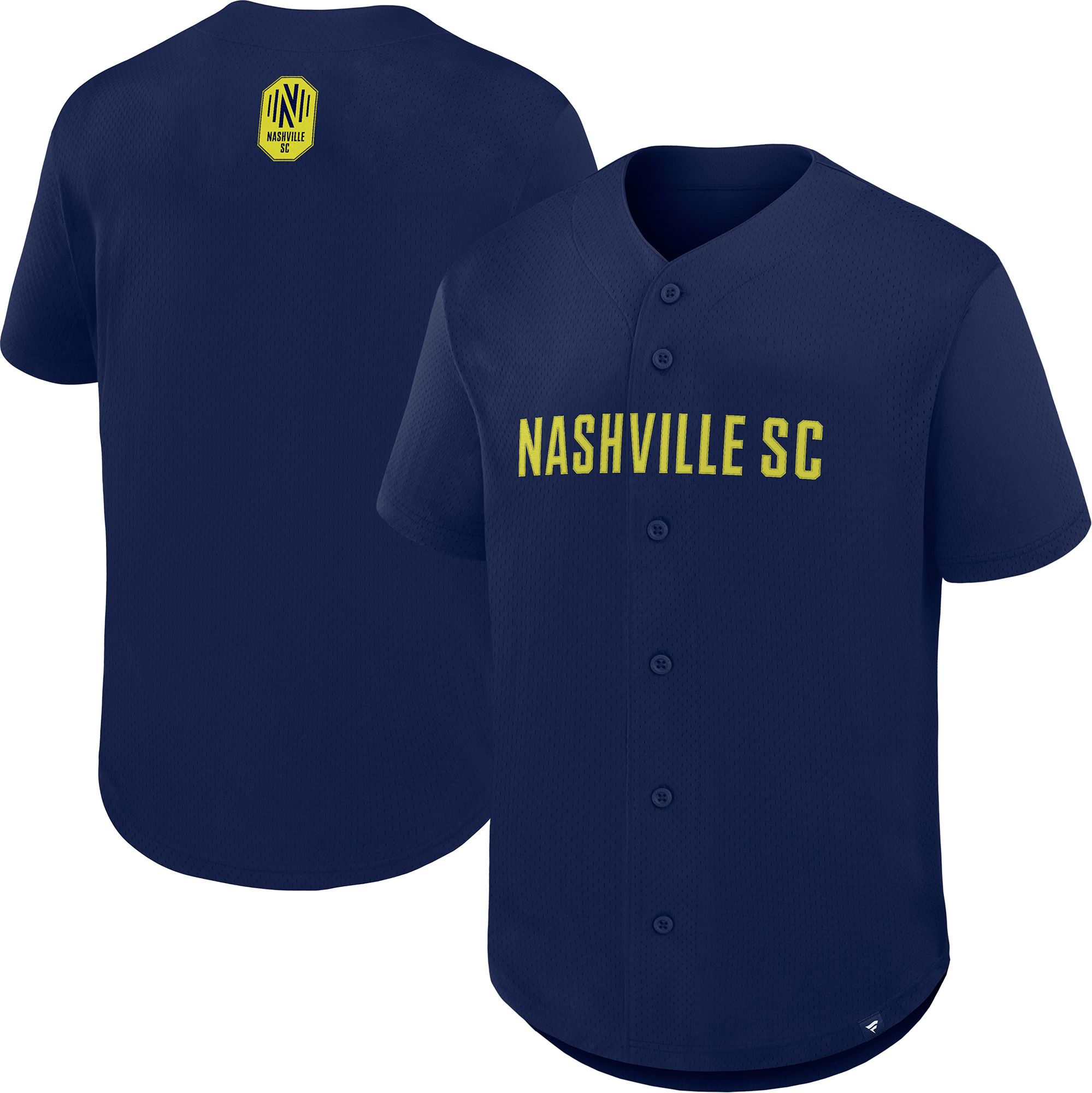MLS Adult Nashville SC Athletic Navy Baseball Jersey