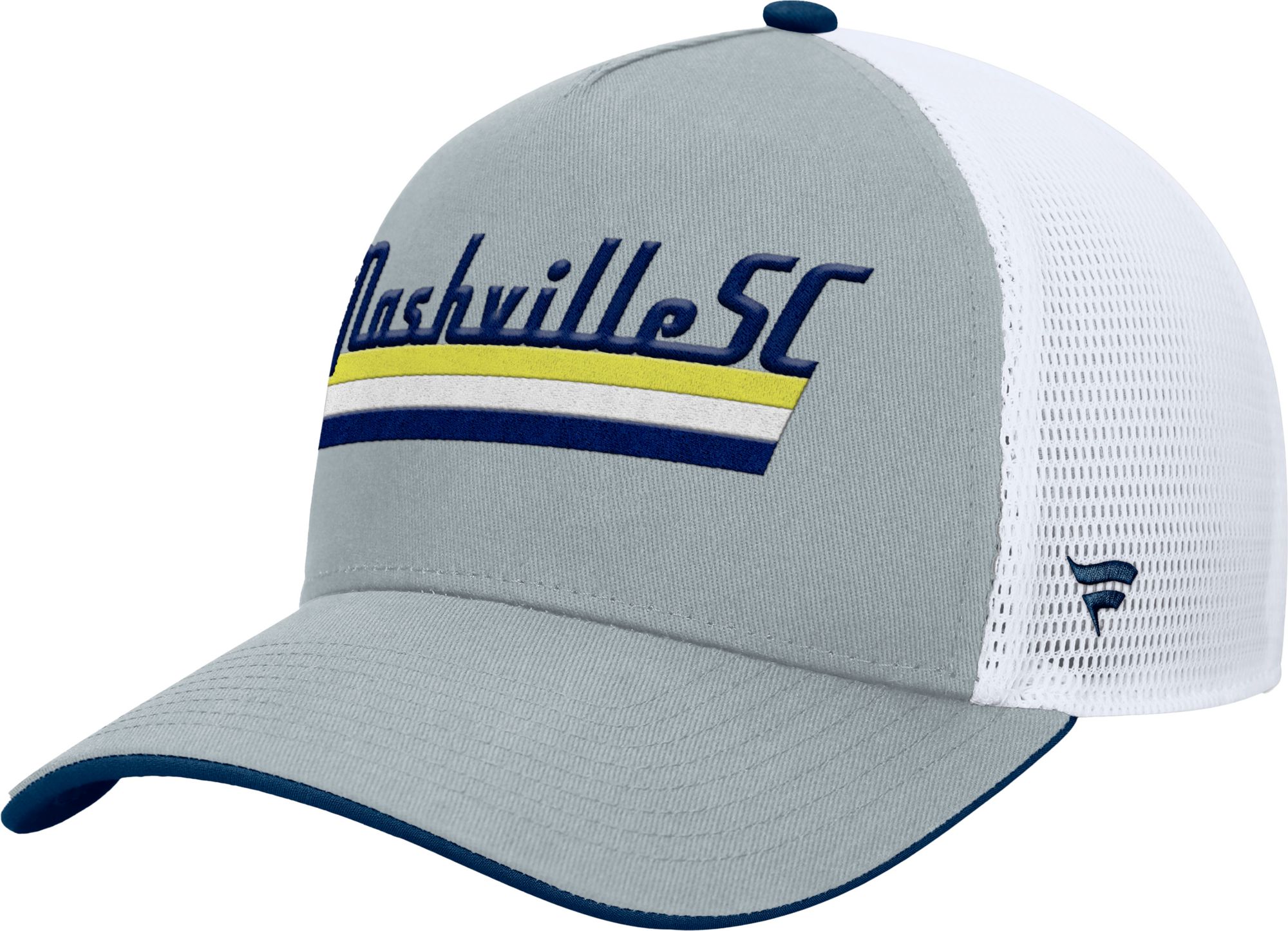 MLS Adult Nashville SC Gray Wordmark Adjustable Trucker Hat