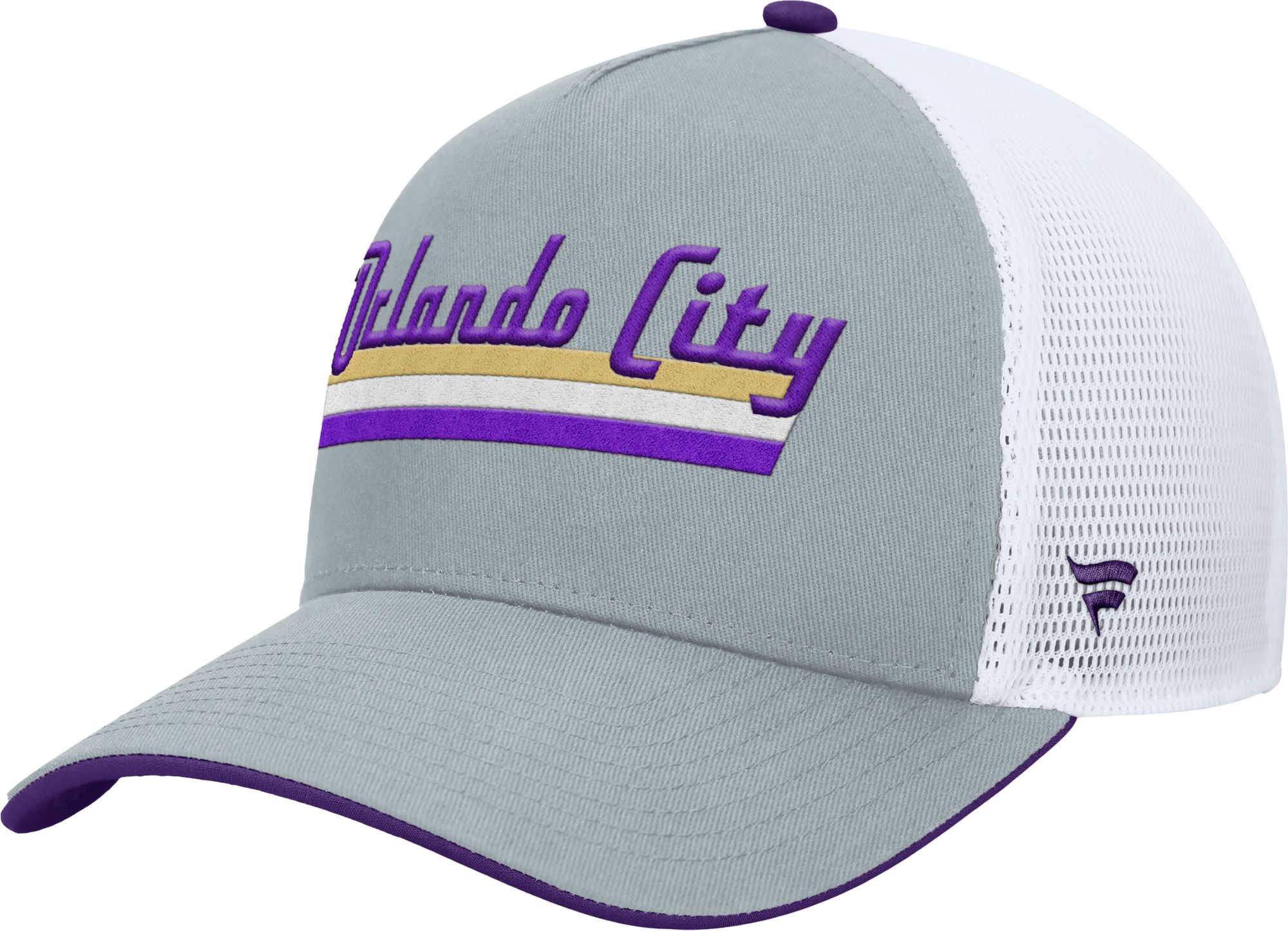 MLS Adult Orlando City Gray Wordmark Adjustable Trucker Hat