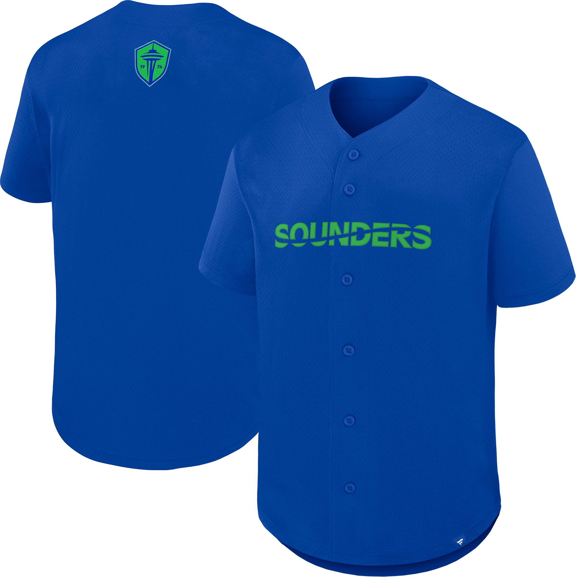 MLS Adult Seattle Sounders Game Royal Baseball Jersey
