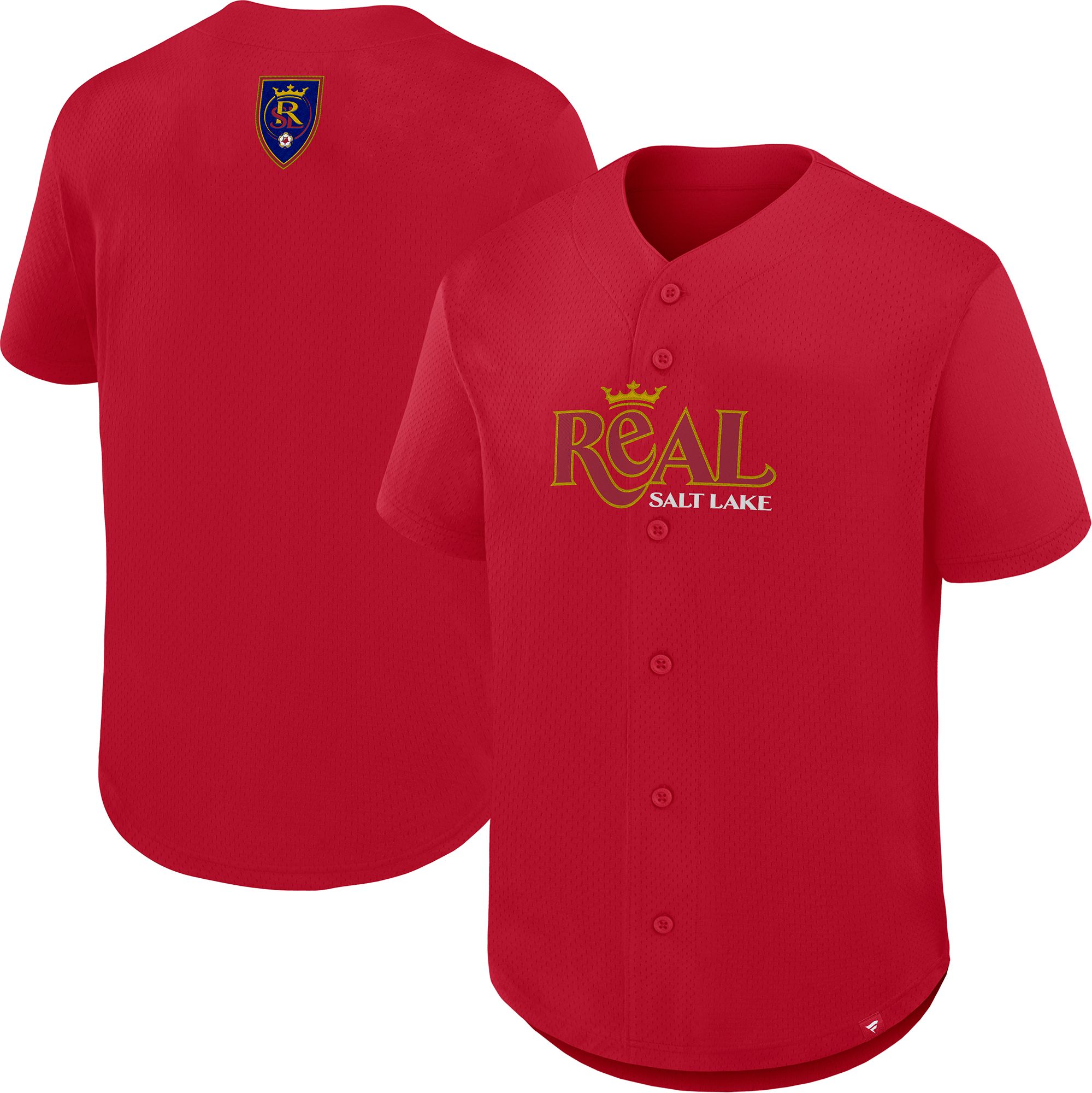 MLS Adult Real Salt Lake Bright Red Baseball Jersey