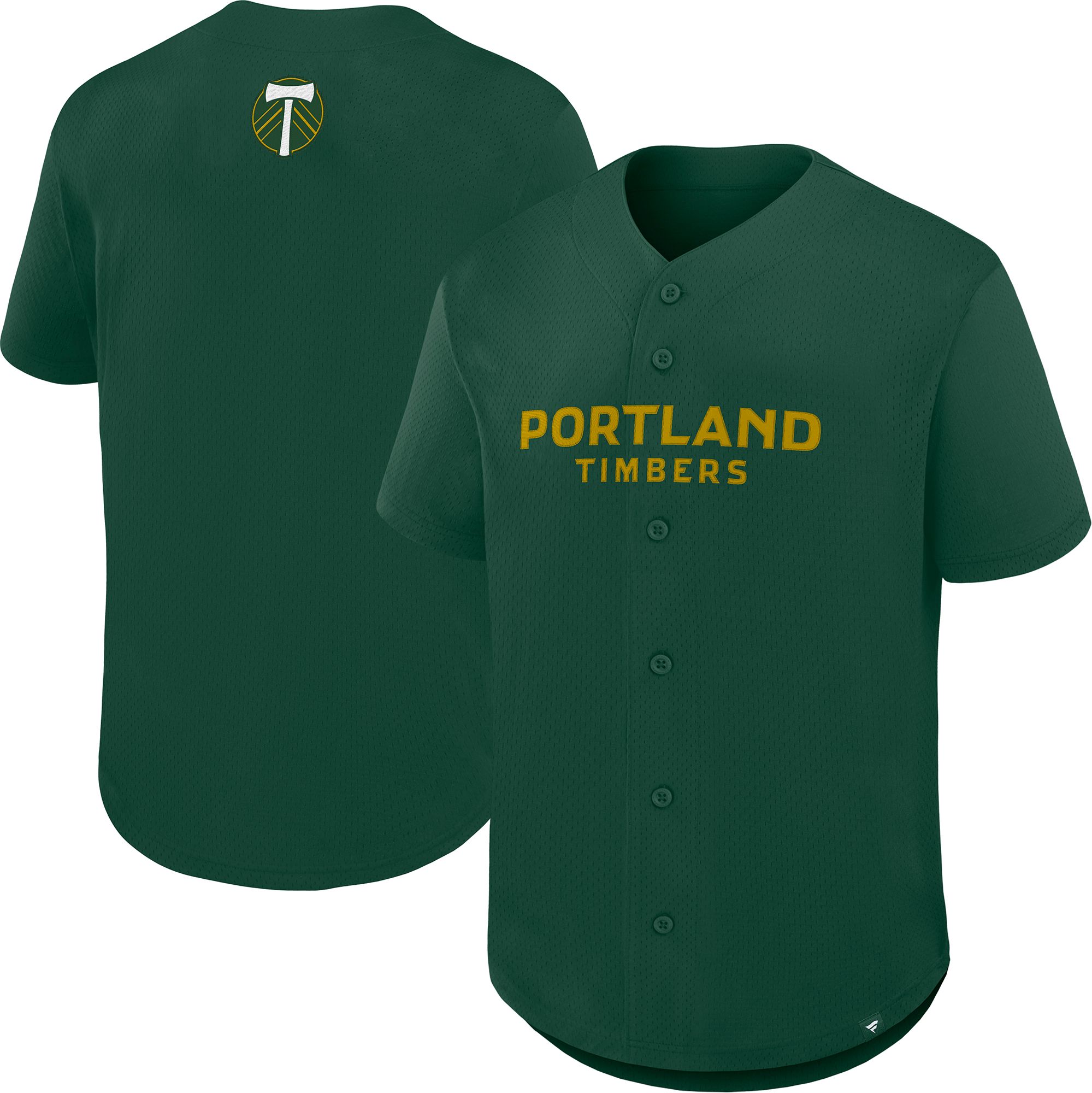 MLS Adult Portland Timbers Dark Green Baseball Jersey