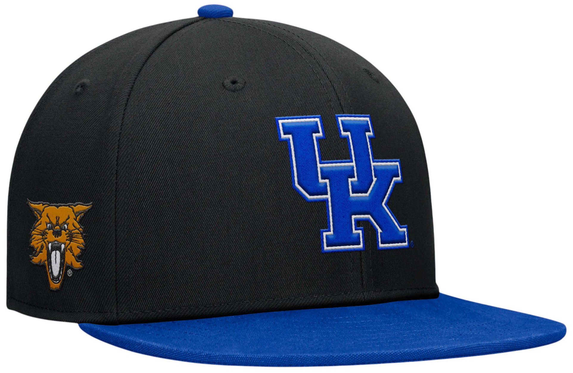 NCAA Adult Kentucky Wildcats Black/Royal Rebound Flexfit Hat