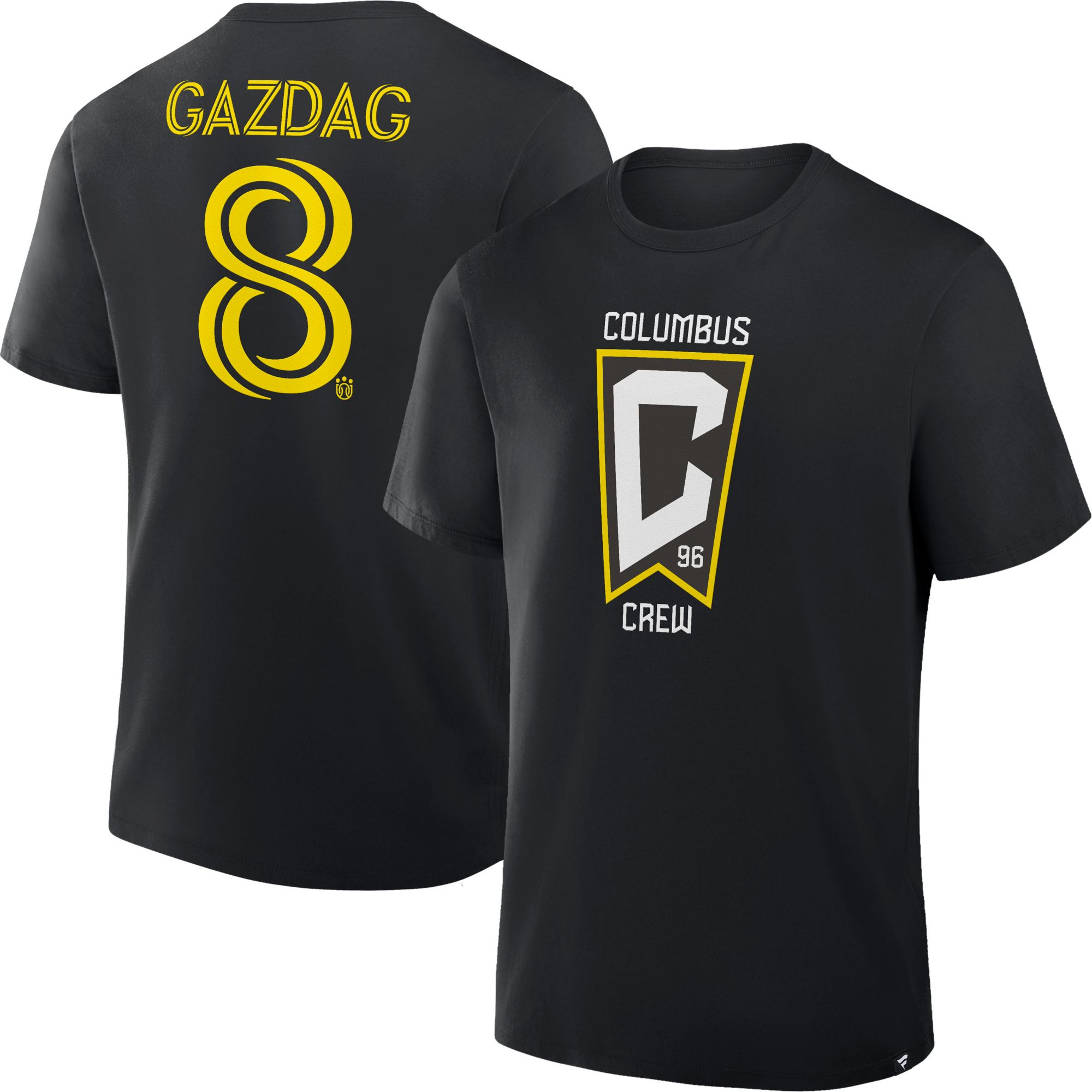 MLS Men's Columbus Crew Dániel Gazdag #8 Black T-Shirt