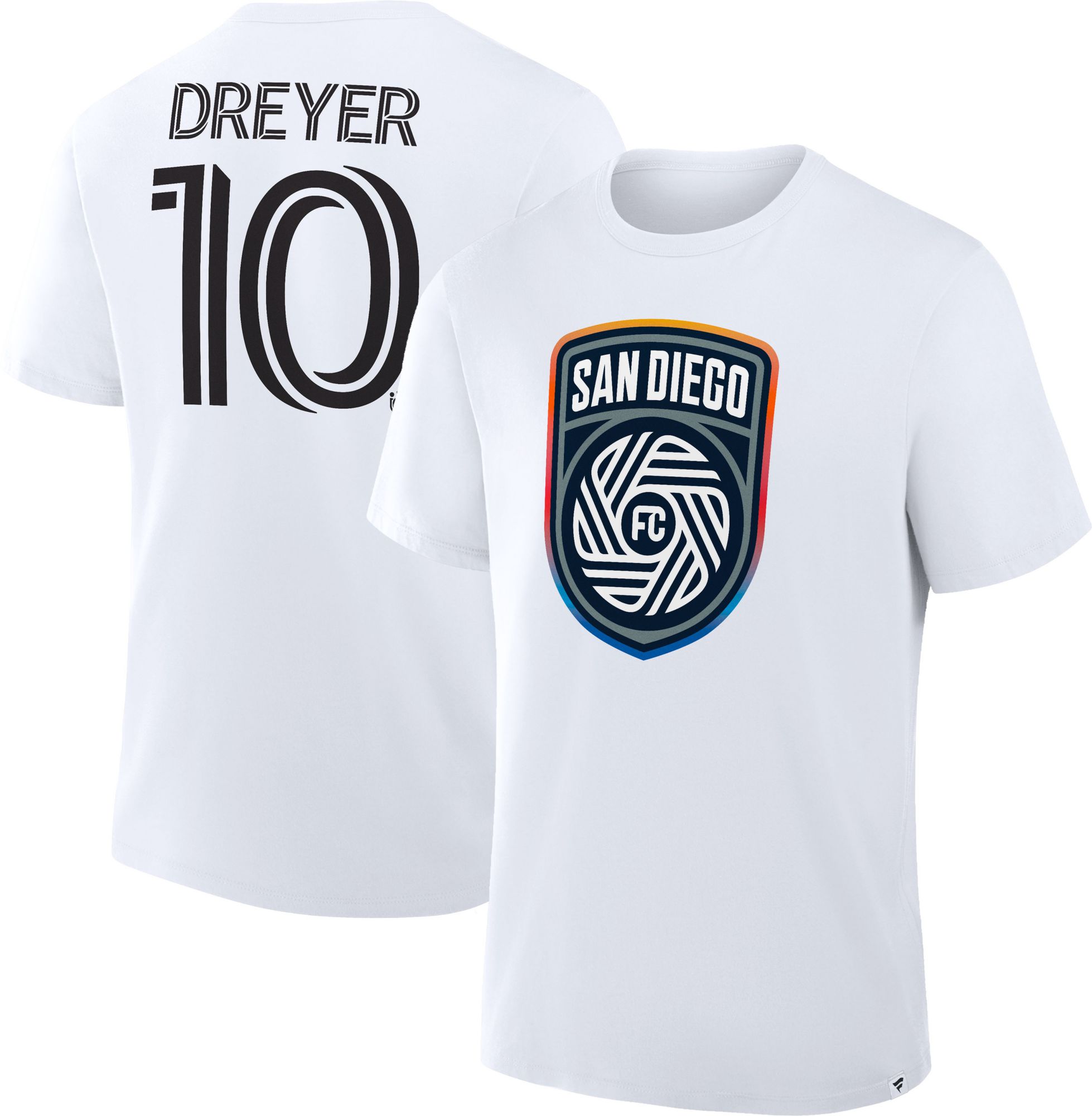 MLS Men's San Diego FC Anders Dreyer #10 White T-Shirt