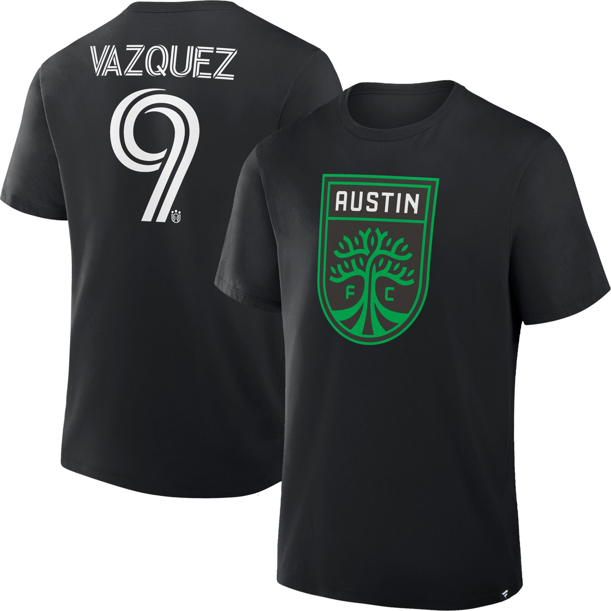 MLS Men's Austin FC Brandon Vázquez #9 Black T-Shirt