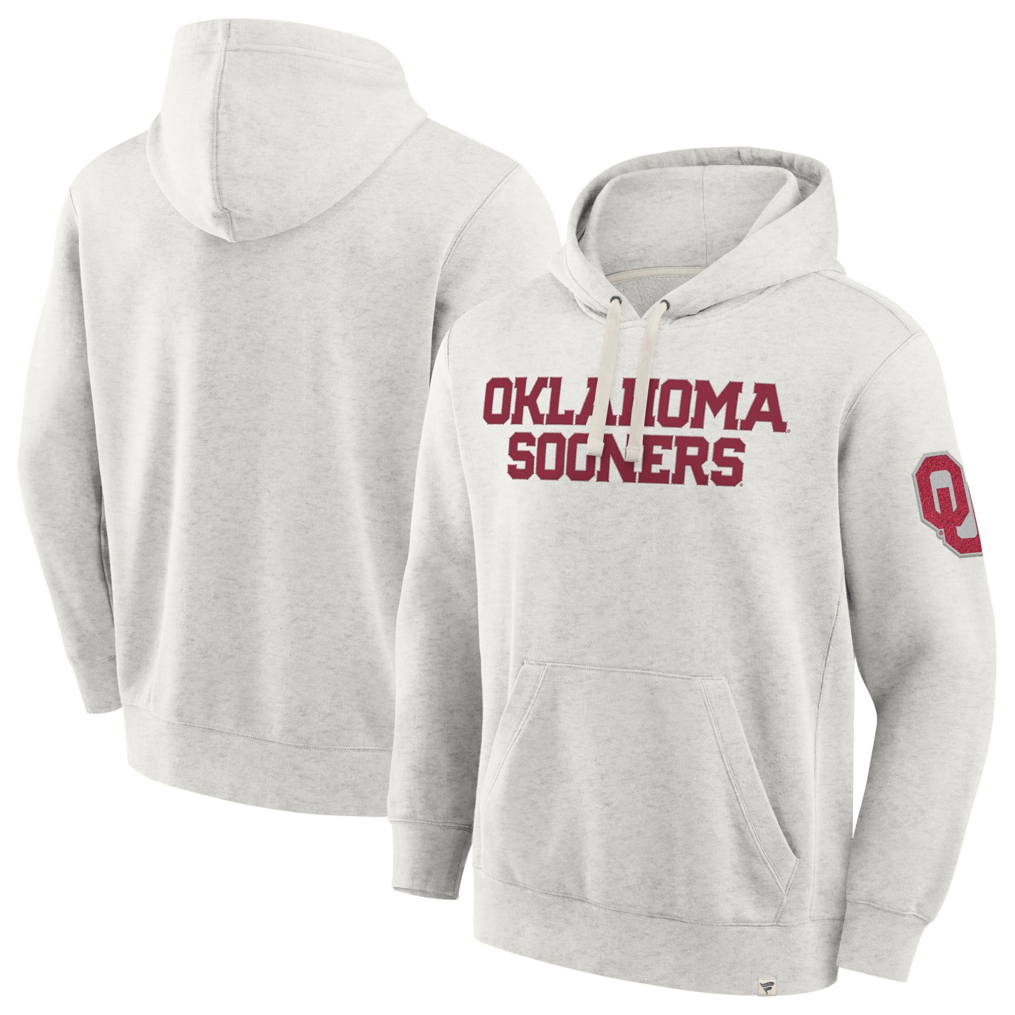 NCAA Men's Oklahoma Sooners Oatmeal New Horizons Heritage Fleece Hoodie