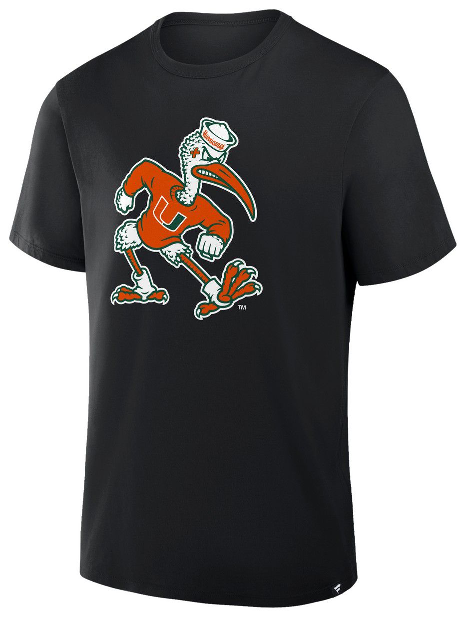 NCAA Men's Miami Hurricanes Black Mascot T-Shirt