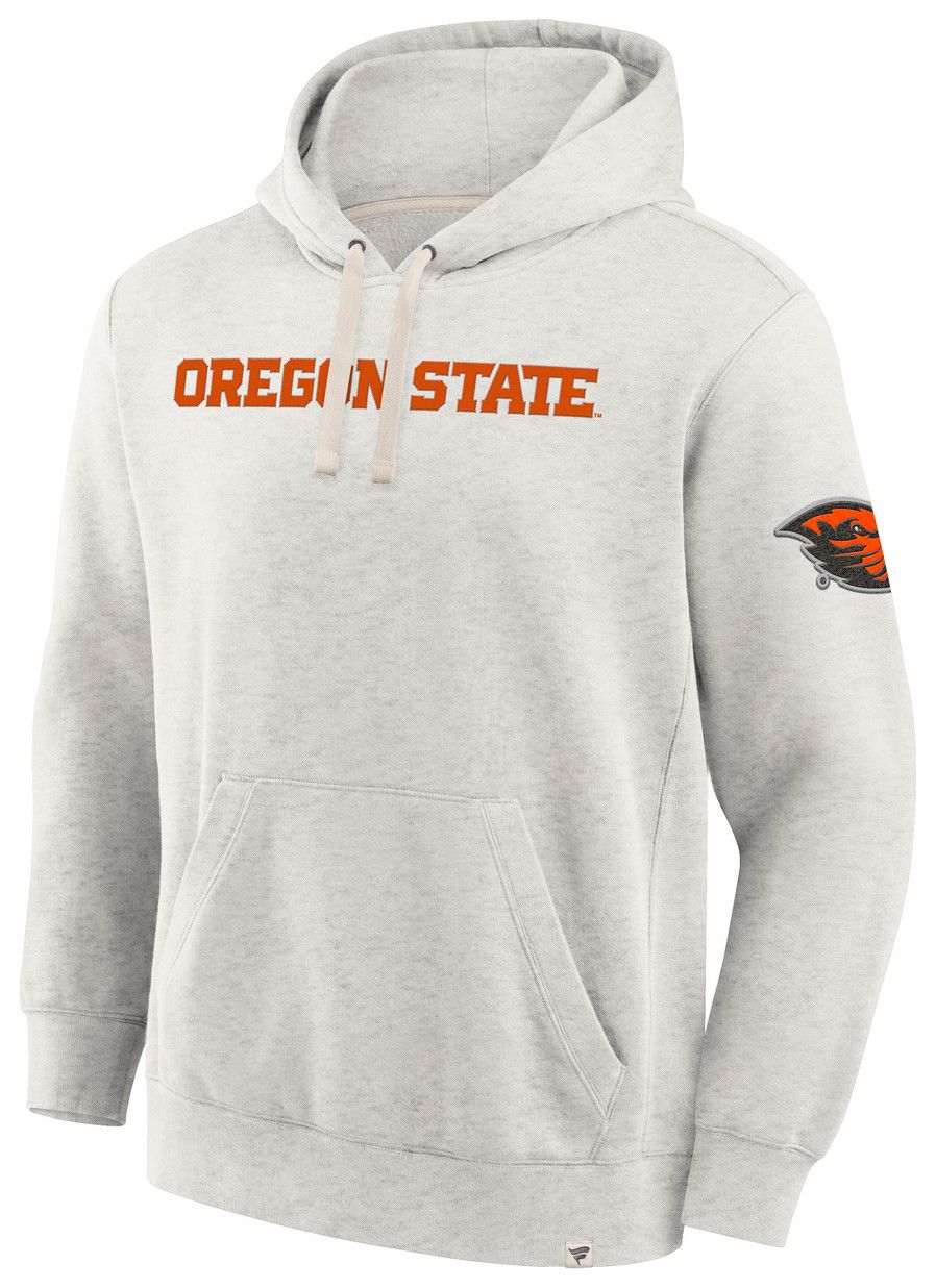 NCAA Men's Oregon State Beavers Oatmeal Heritage Fleece Pullover Hoodie