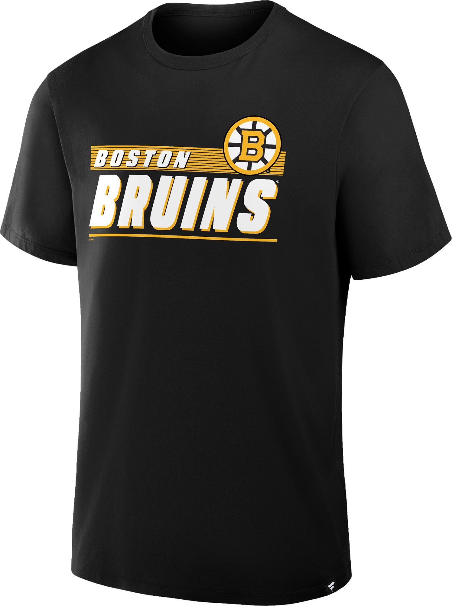 NHL Men's Boston Bruins Black Wordmark Logo Short Sleeve T-Shirt