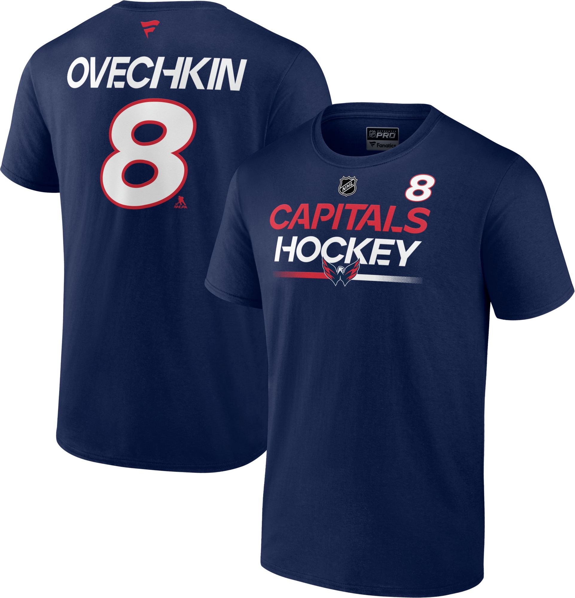 NHL Men's Washington Capitals Alexander Ovechkin #8 Navy T-Shirt
