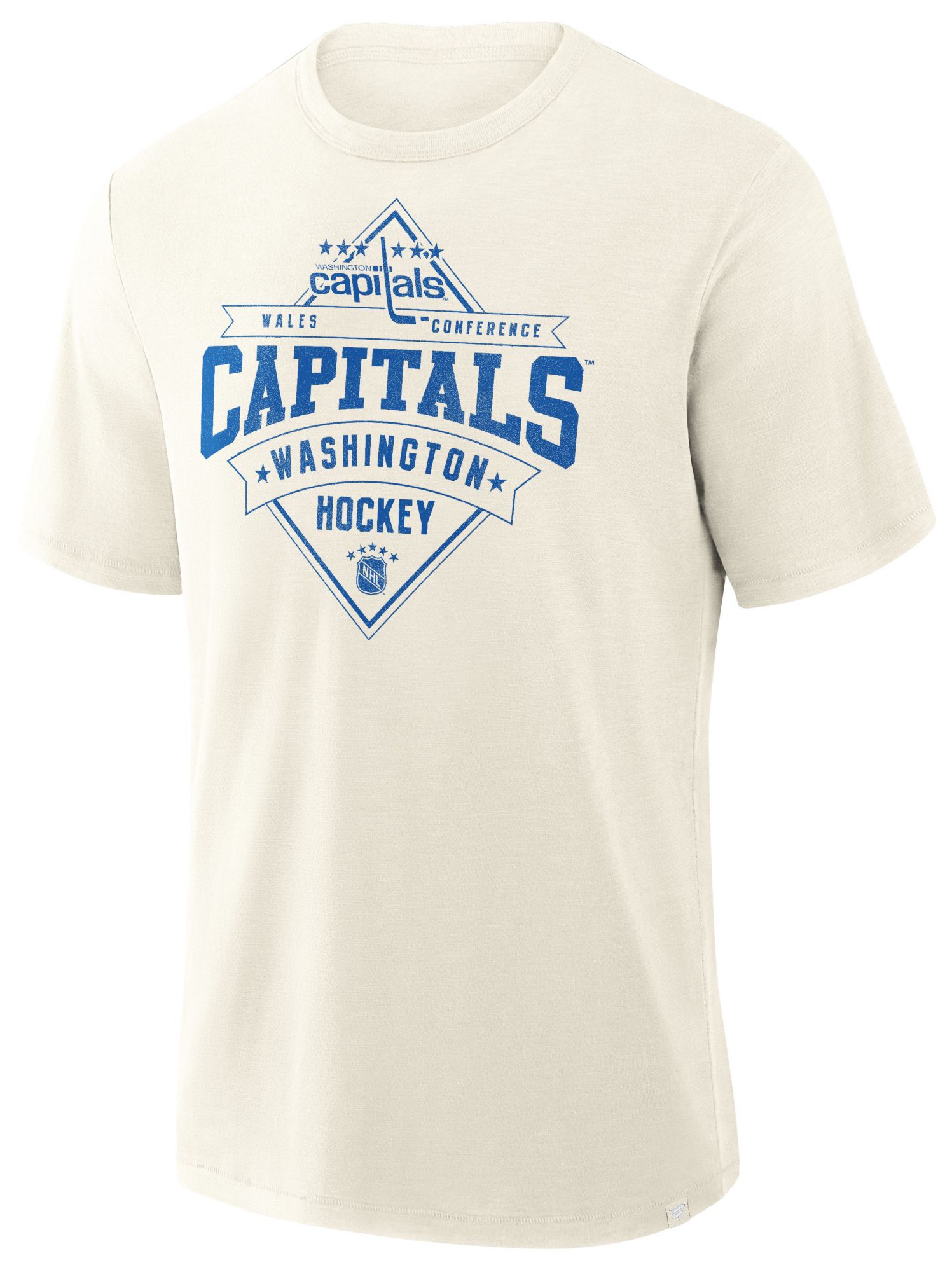 NHL Men's Washington Capitals Cream Slub Short Sleeve T-Shirt