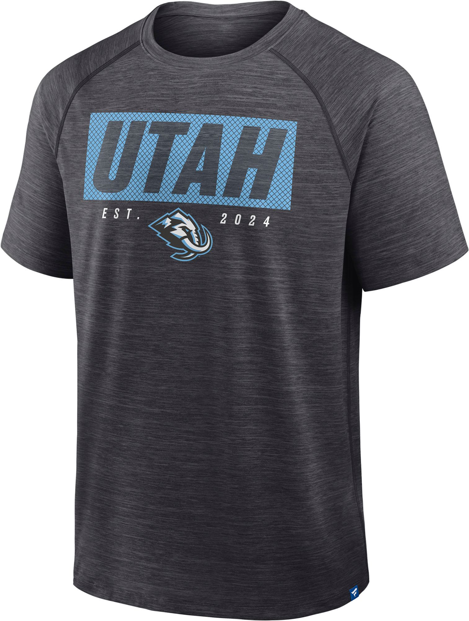NHL Men's Utah Mammoth Black Clutch Poly Short Sleeve T-Shirt