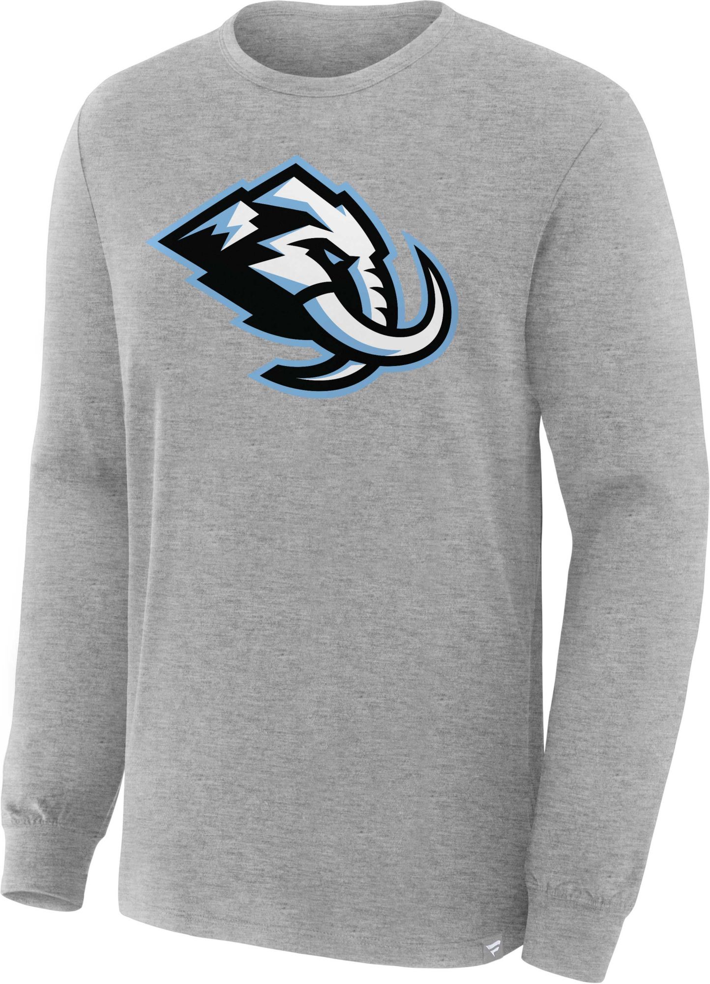 NHL Men's Utah Mammoth Primary Logo Grey Long Sleeve T-Shirt