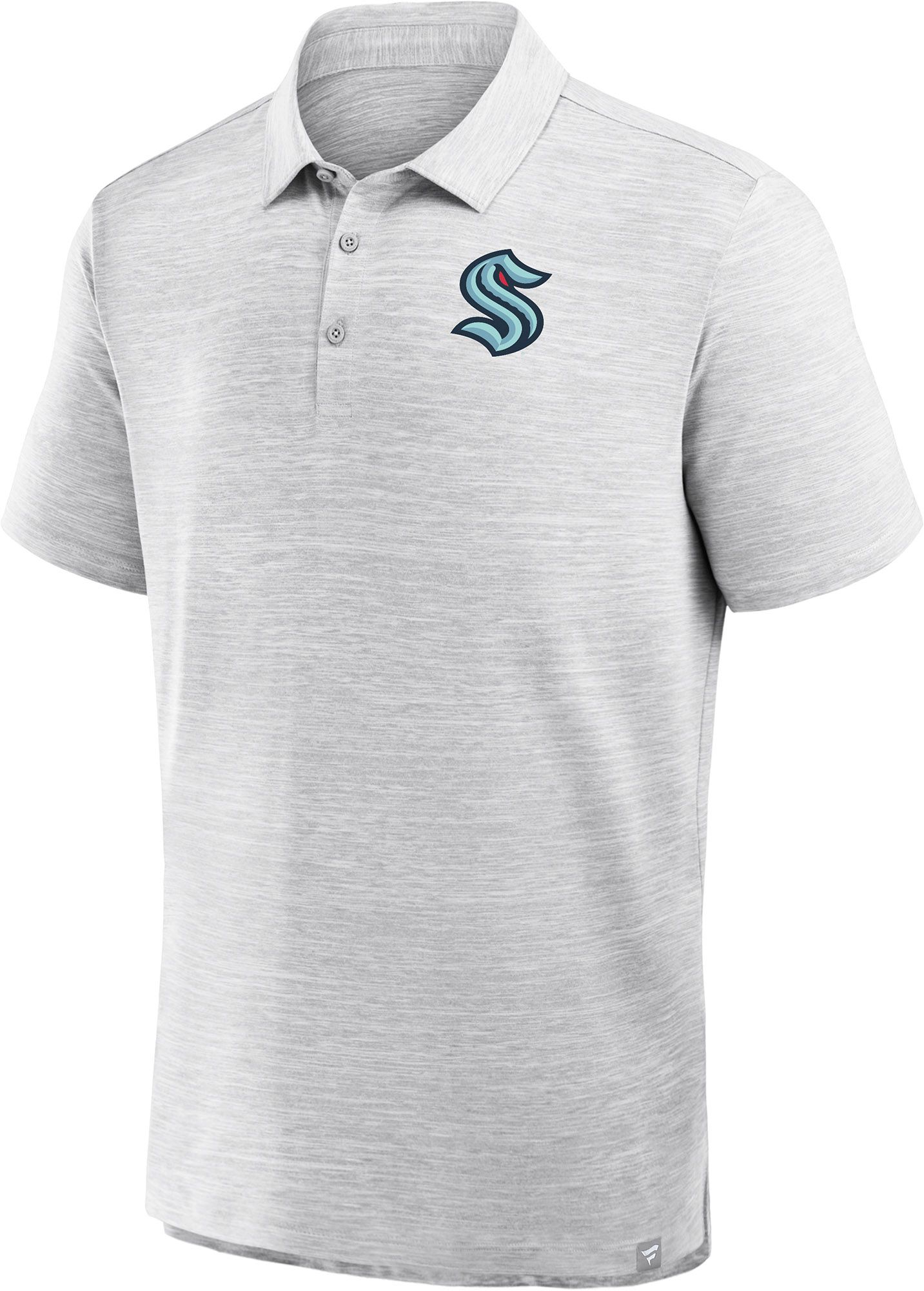 NHL Men's Seattle Kraken Grey Prime Logo Polo