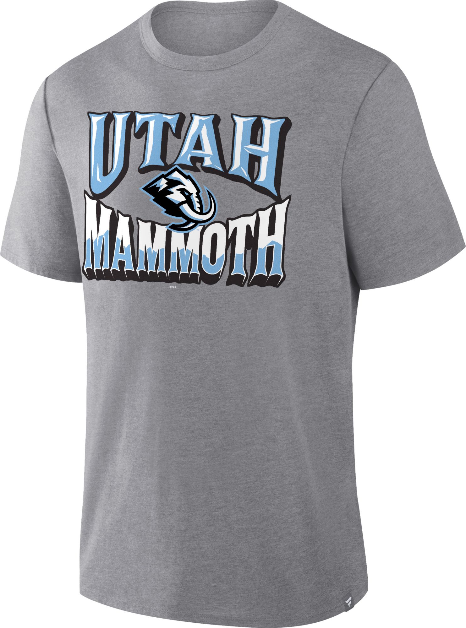NHL Men's Utah Mammoth Athletic Gray Heather Triblend Lockup T-Shirt