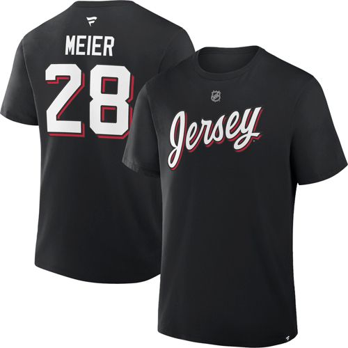 NHL Adult New Jersey Devils Jack Hughes #86 Black T-Shirt | Dick's