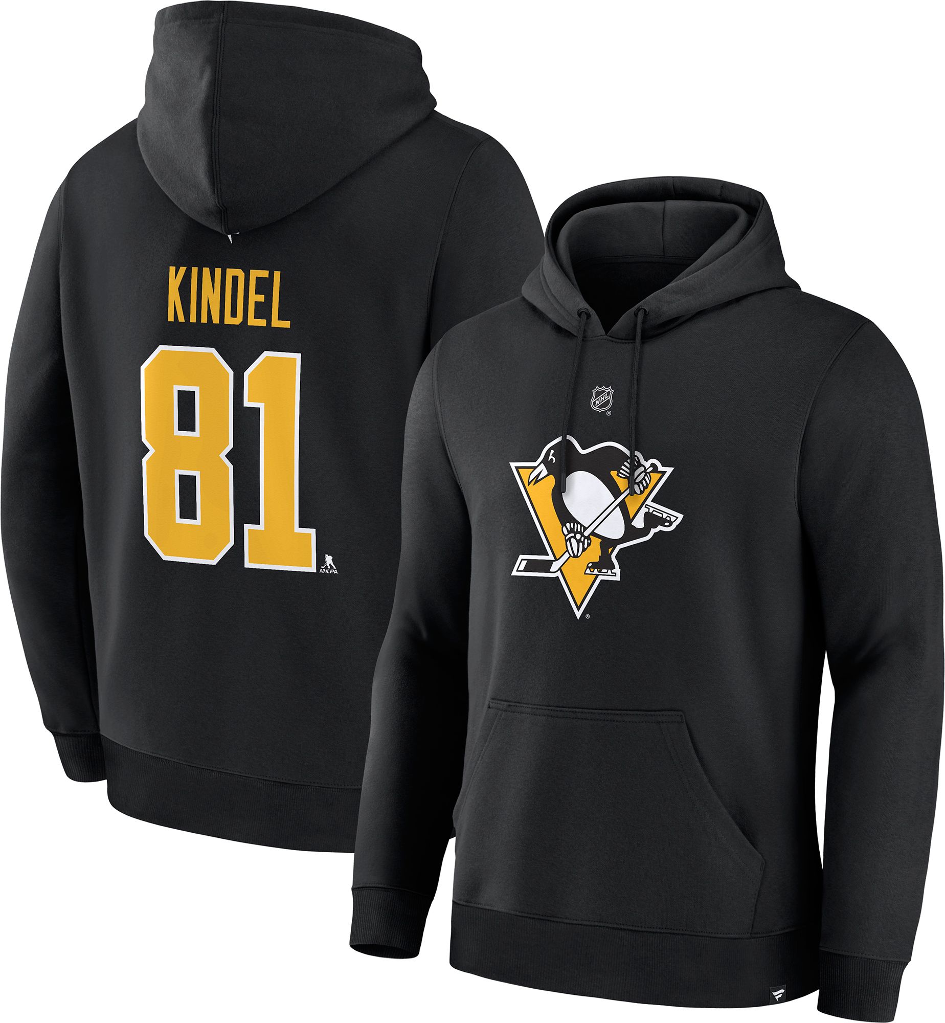 NHL Men's Pittsburgh Penguins Ben Kindel #81 Black Pullover Hoodie