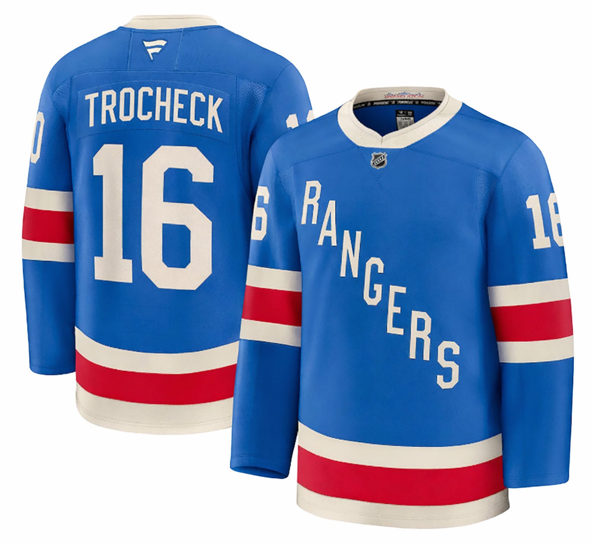NHL Men's New York Rangers Vincent Trocheck #16 Blue Alternate 2 Premium Authentic Jersey