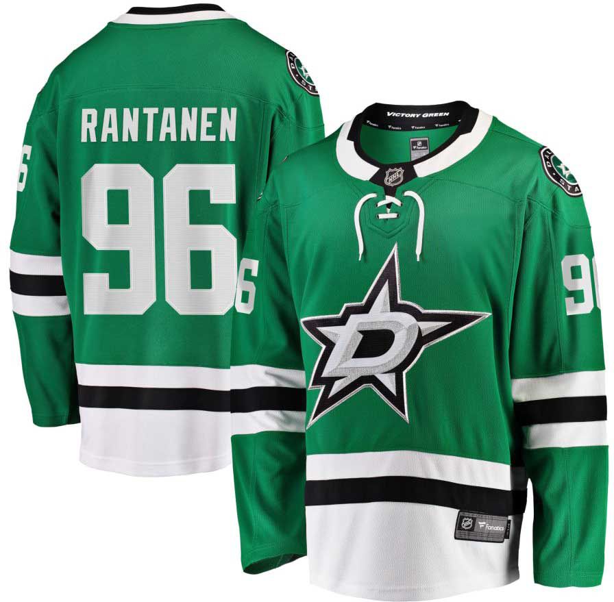 NHL Men's Dallas Stars Green Mikko Rantanen #96 Home Replica Jersey