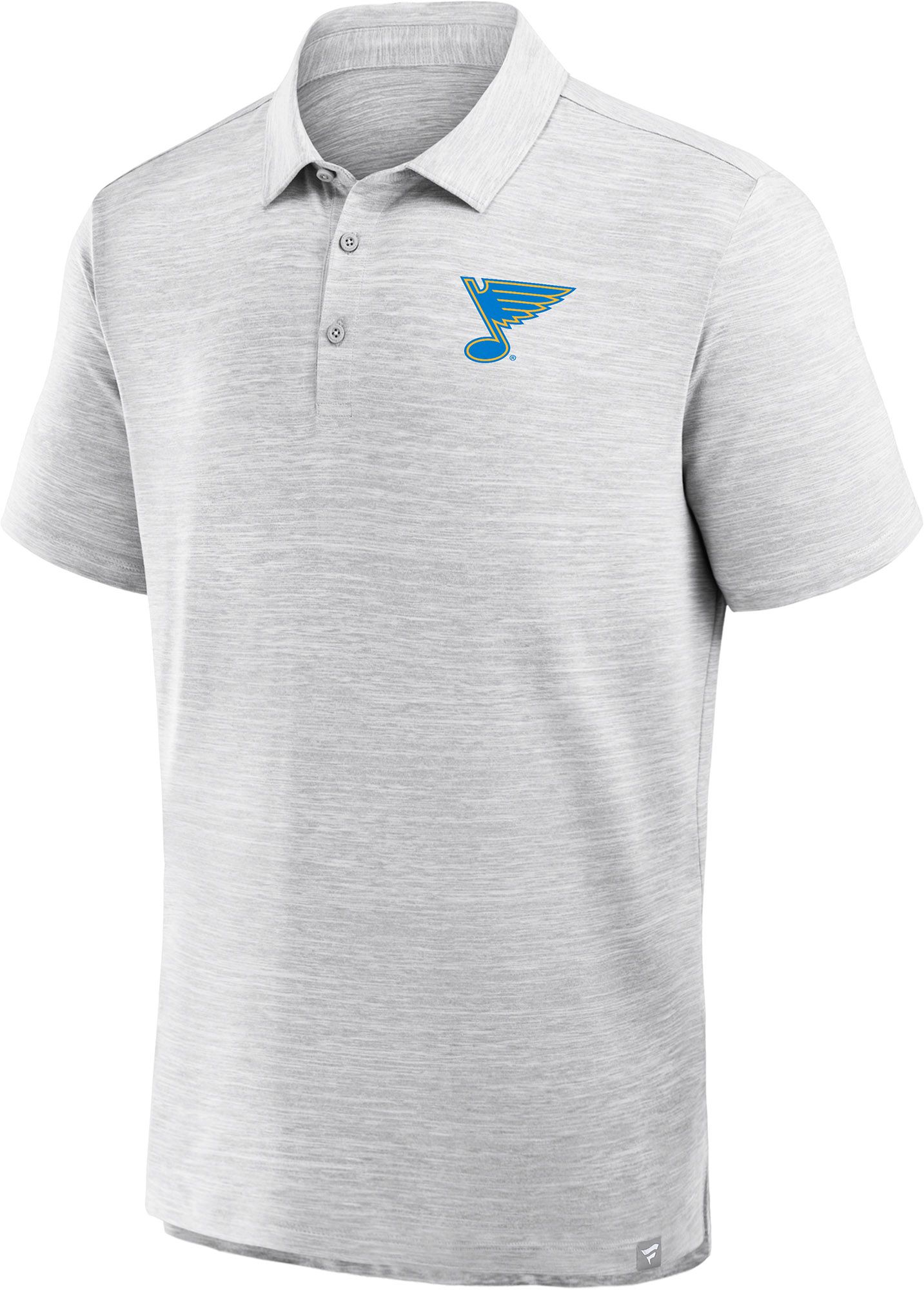 NHL Men's St. Louis Blues Grey Prime Logo Polo