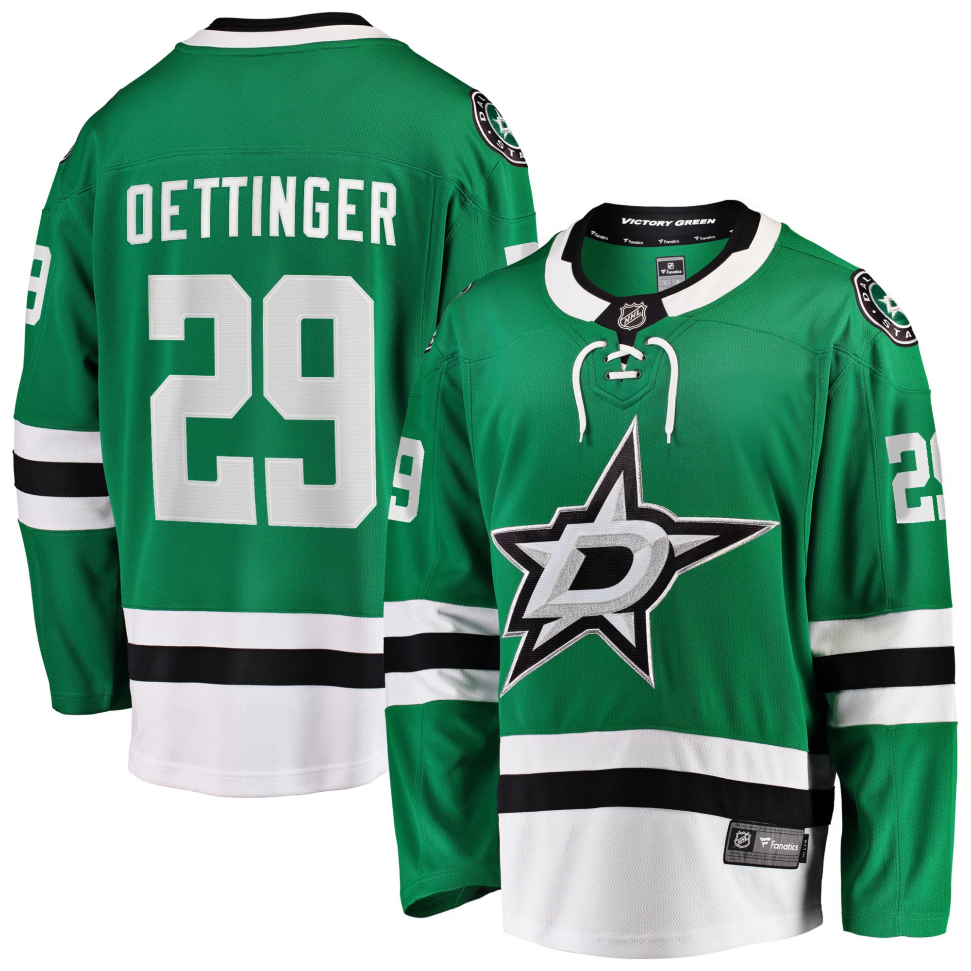 NHL Adult Dallas Stars Jake Oettinger #29 Green Home Replica Jersey