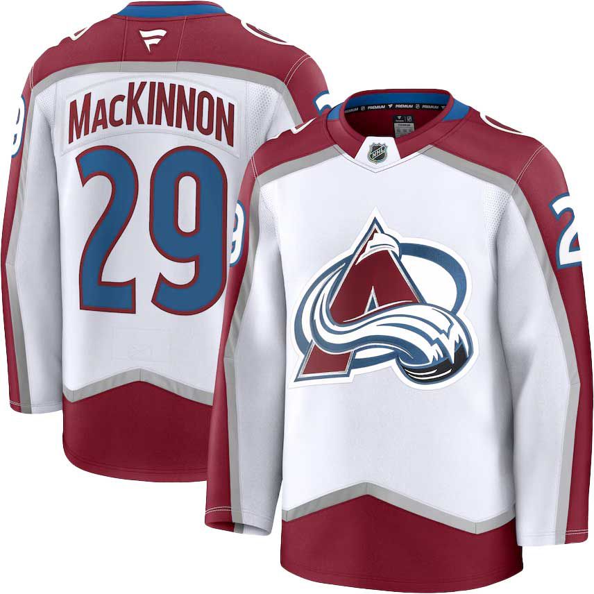 NHL Men's Colorado Avalanche Nathan MacKinnon #29 White Premium Authentic Jersey