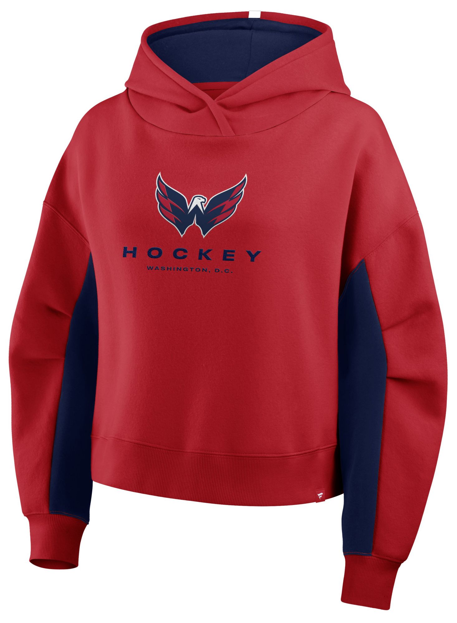 NHL Women's Washington Capitals Red Fleece Pullover Hoodie