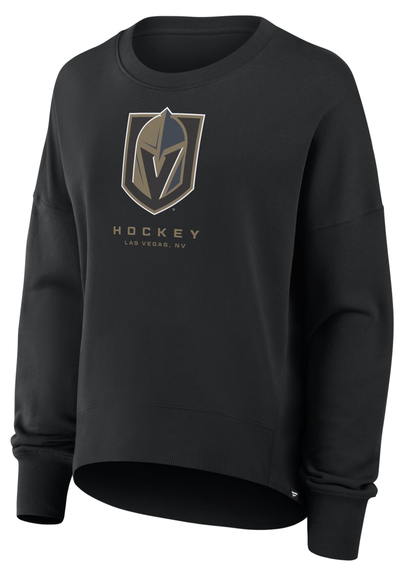 NHL Women's Vegas Golden Knights Black Club Fleece Crew Neck Sweatshirt