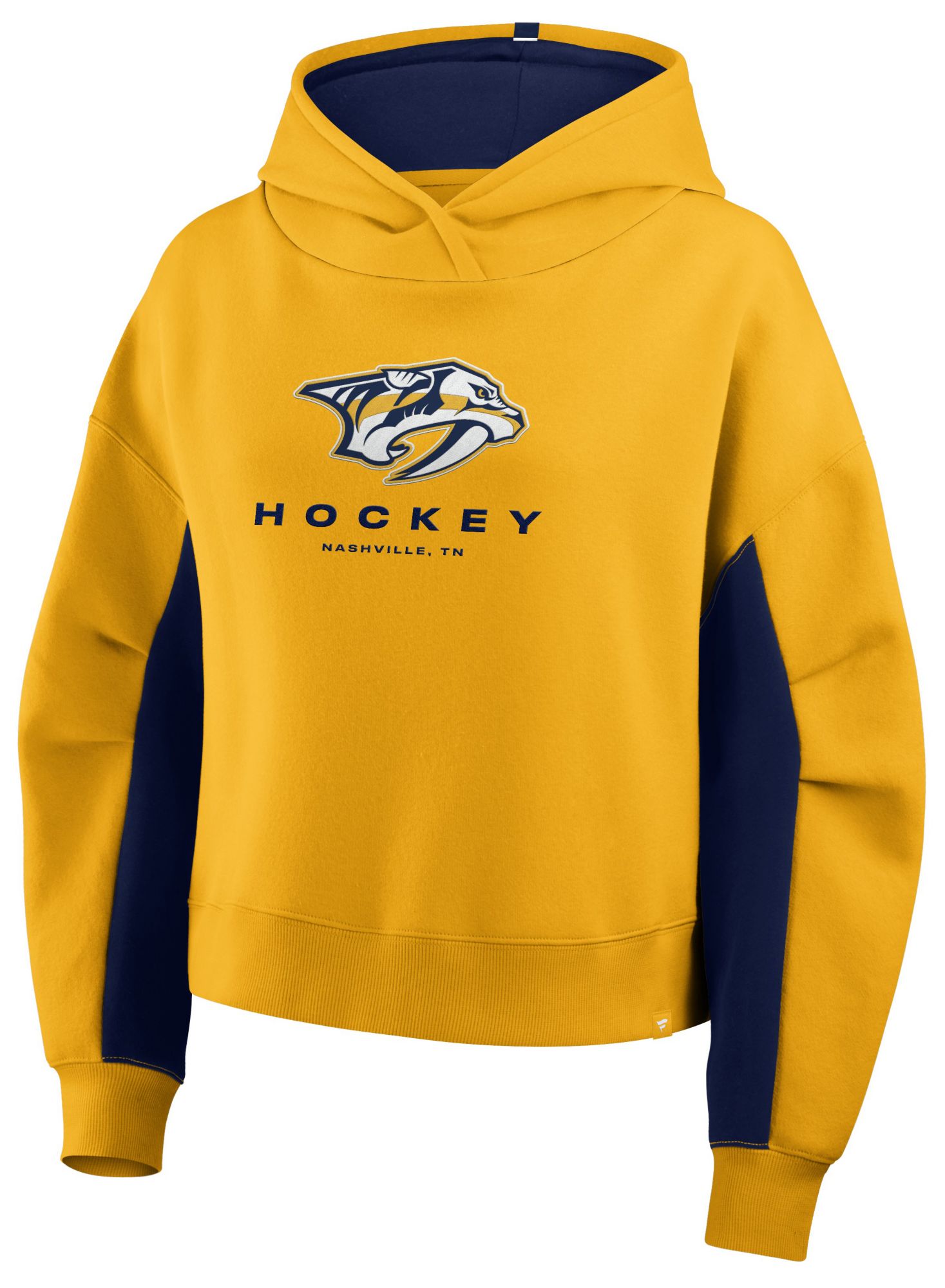 NHL Women's Nashville Predators Yellow Fleece Pullover Hoodie
