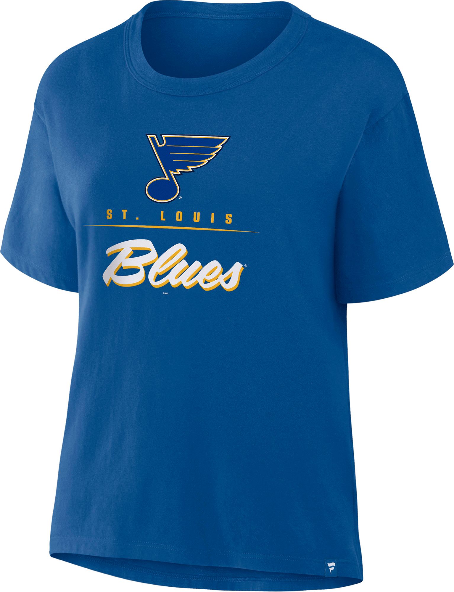 NHL Women's St. Louis Blues Blue Legacy Microscript Short Sleeve T-Shirt