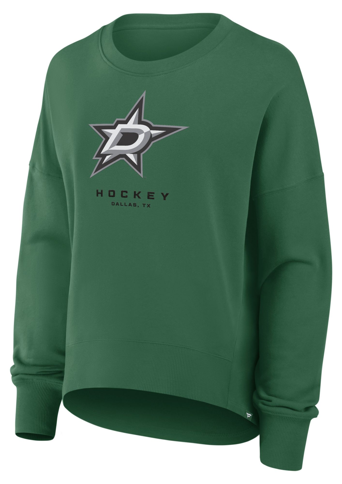 NHL Women's Dallas Stars Green Club Fleece Crew Neck Sweatshirt