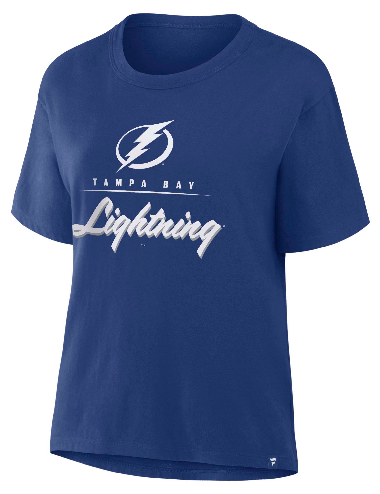 NHL Women's Tampa Bay Lightning Blue Legacy Microscript Short Sleeve T-Shirt