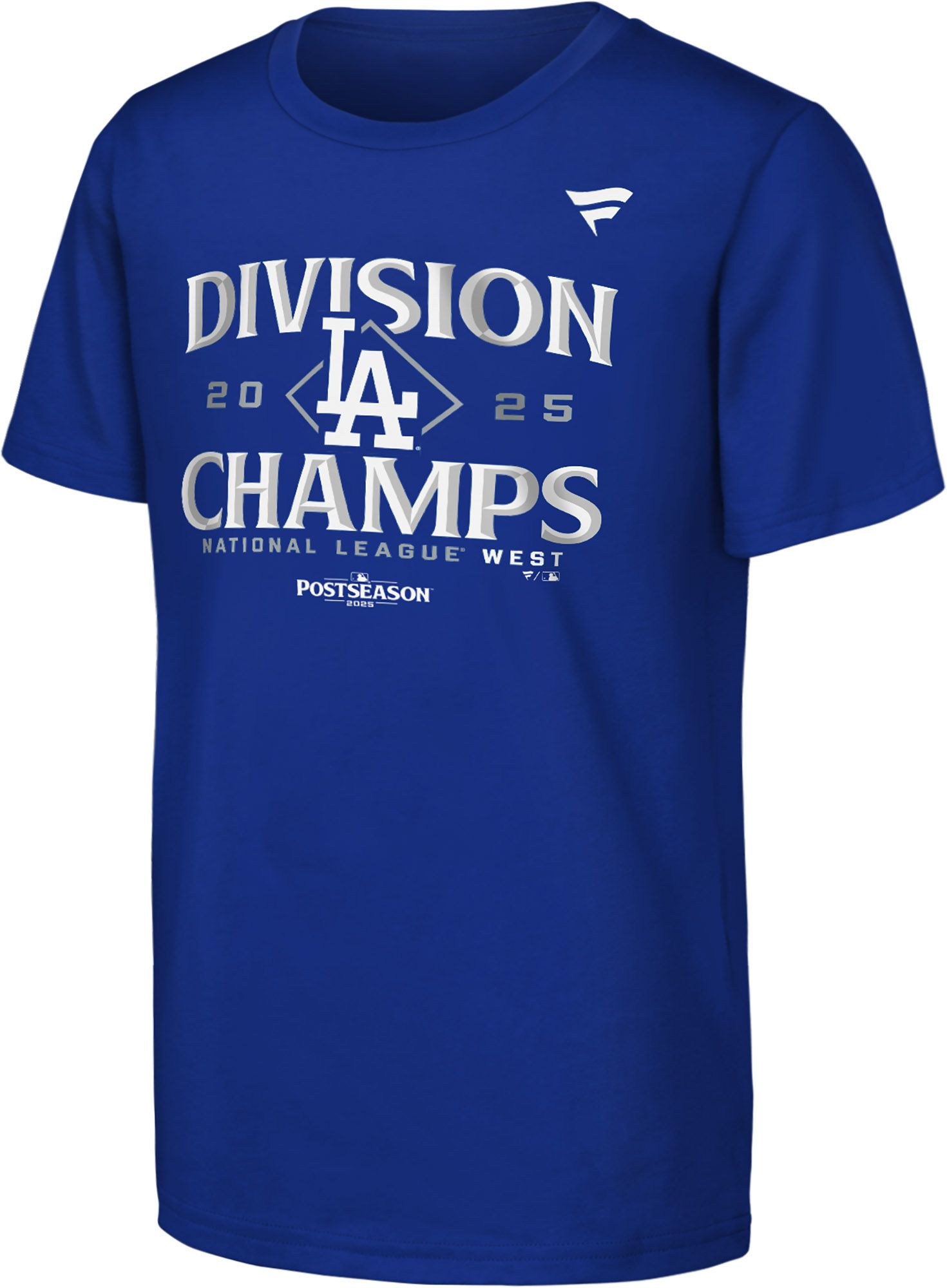 MLB Team Apparel Youth Los Angeles Dodgers 2025 NL West Division Champions Locker Room T-Shirt