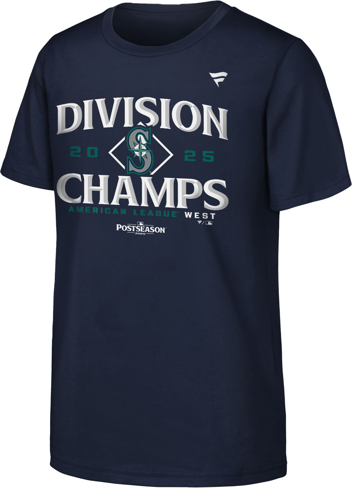 MLB Team Apparel Youth Seattle Mariners 2025 AL West Division Champions Locker Room T-Shirt