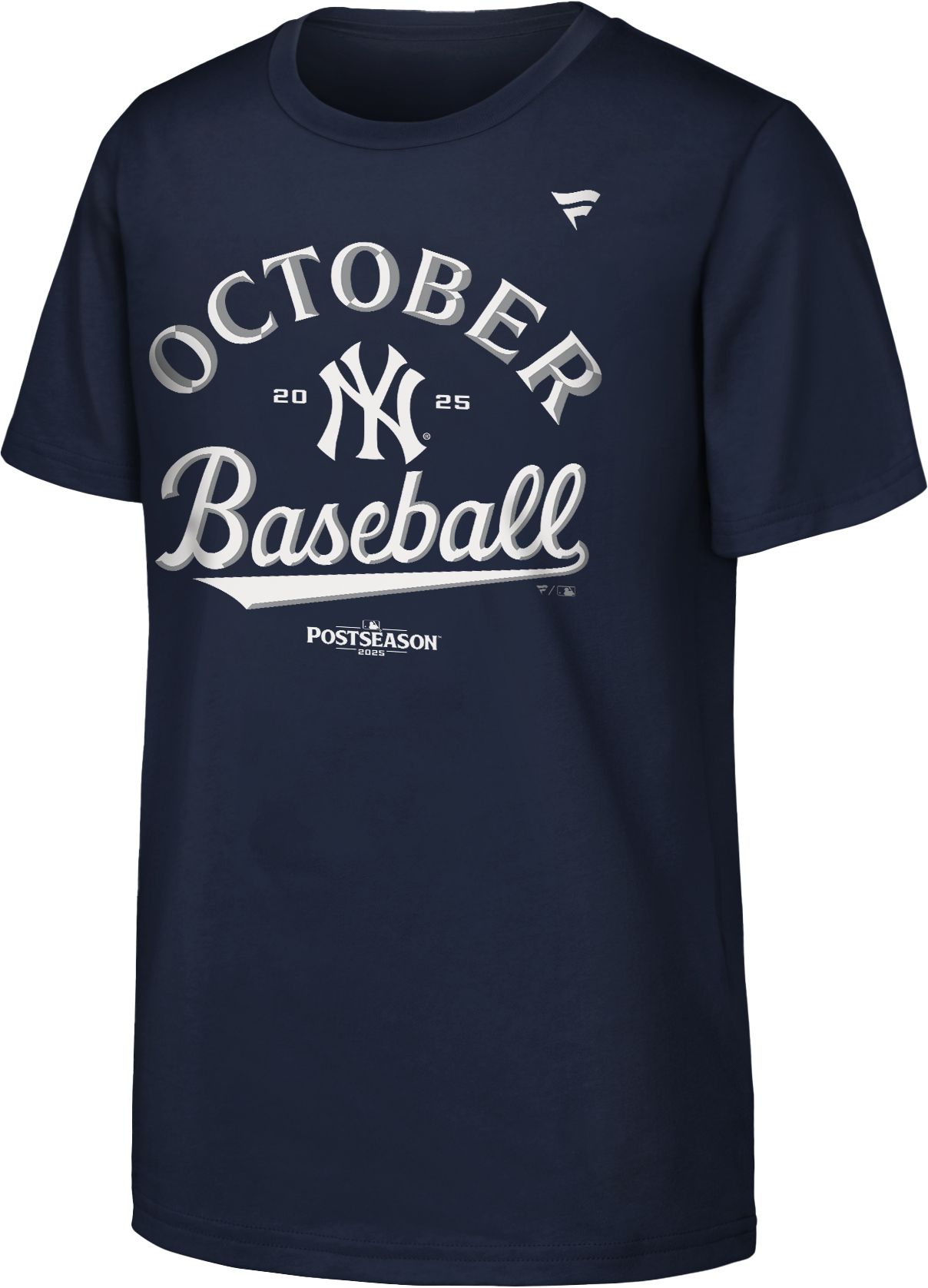 MLB Team Apparel Youth New York Yankees 'October Baseball' 2025 Postseason Participant Locker Room T-Shirt