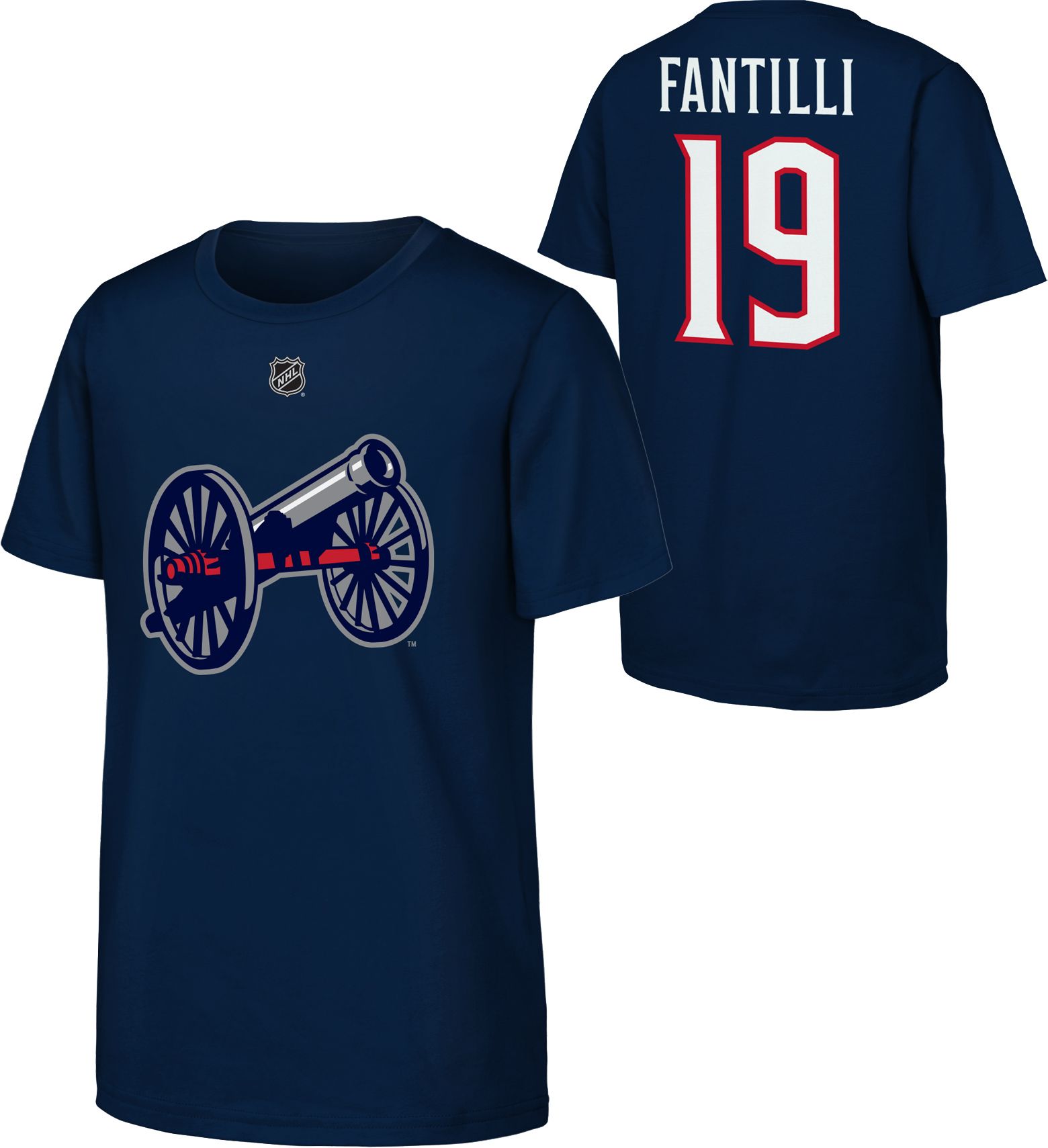 NHL Youth 2024-2025 Stadium Series Columbus Blue Jackets Adam Fantilli #19 Navy T-Shirt