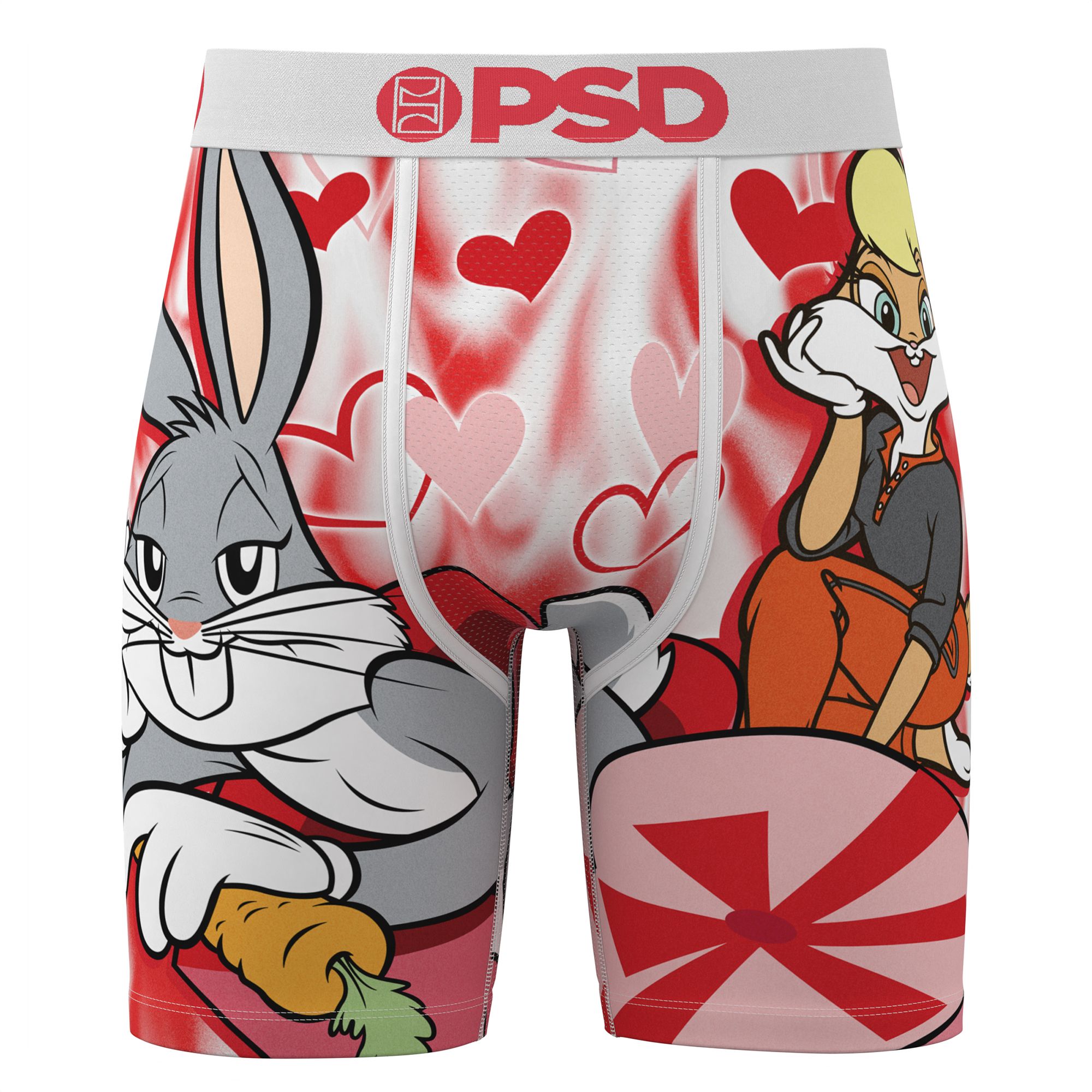 PSD Underwear Men's Looney Tunes Hearts Boxer Briefs