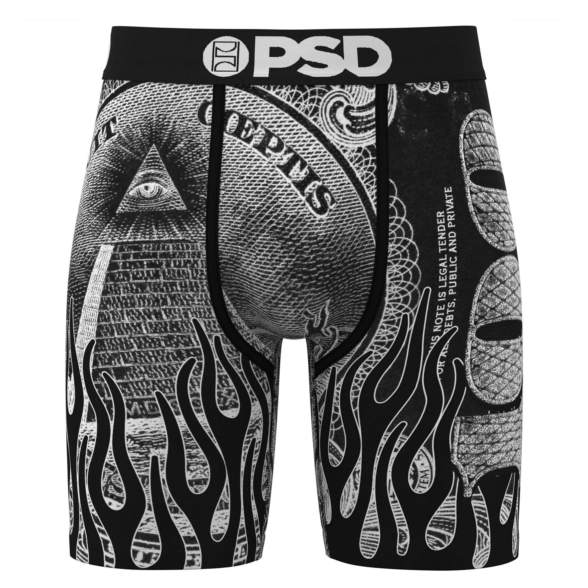 PSD Underwear Men's Silver Band Boxer Briefs