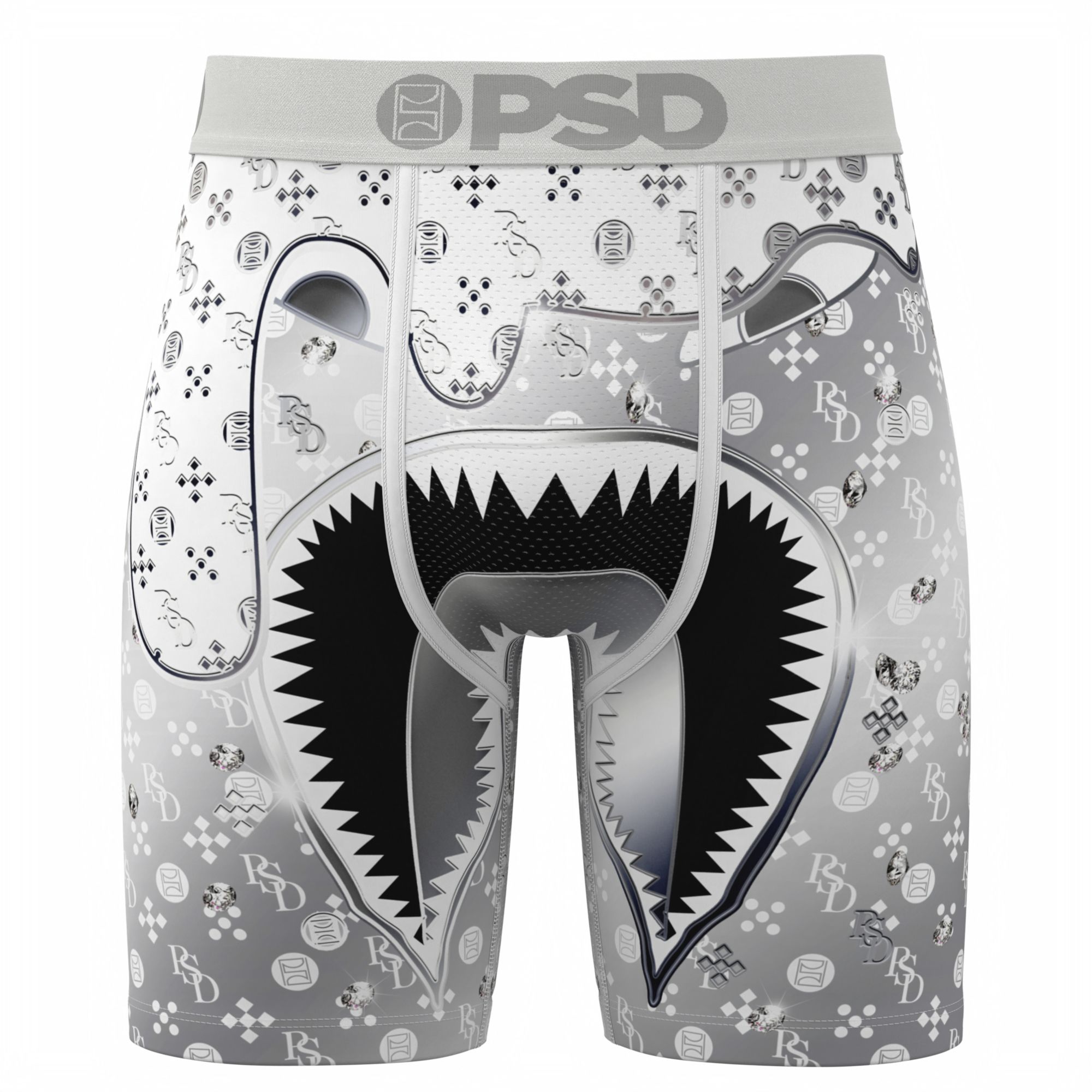 PSD Underwear Men's Warface White Diamond Boxer Briefs