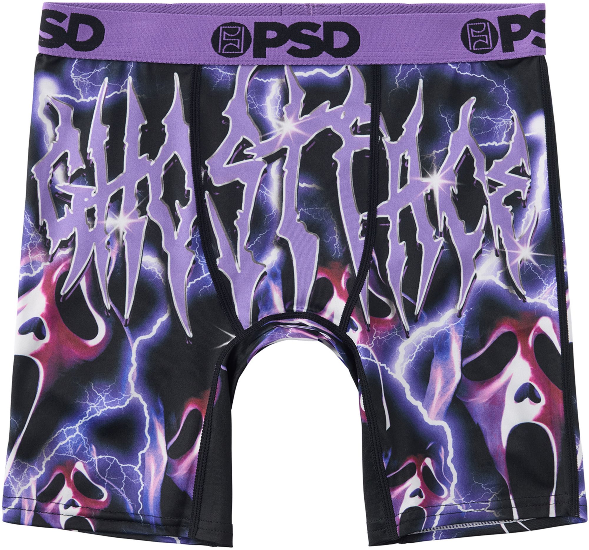 PSD Underwear Boys' Ghostface Purple Boxer Briefs