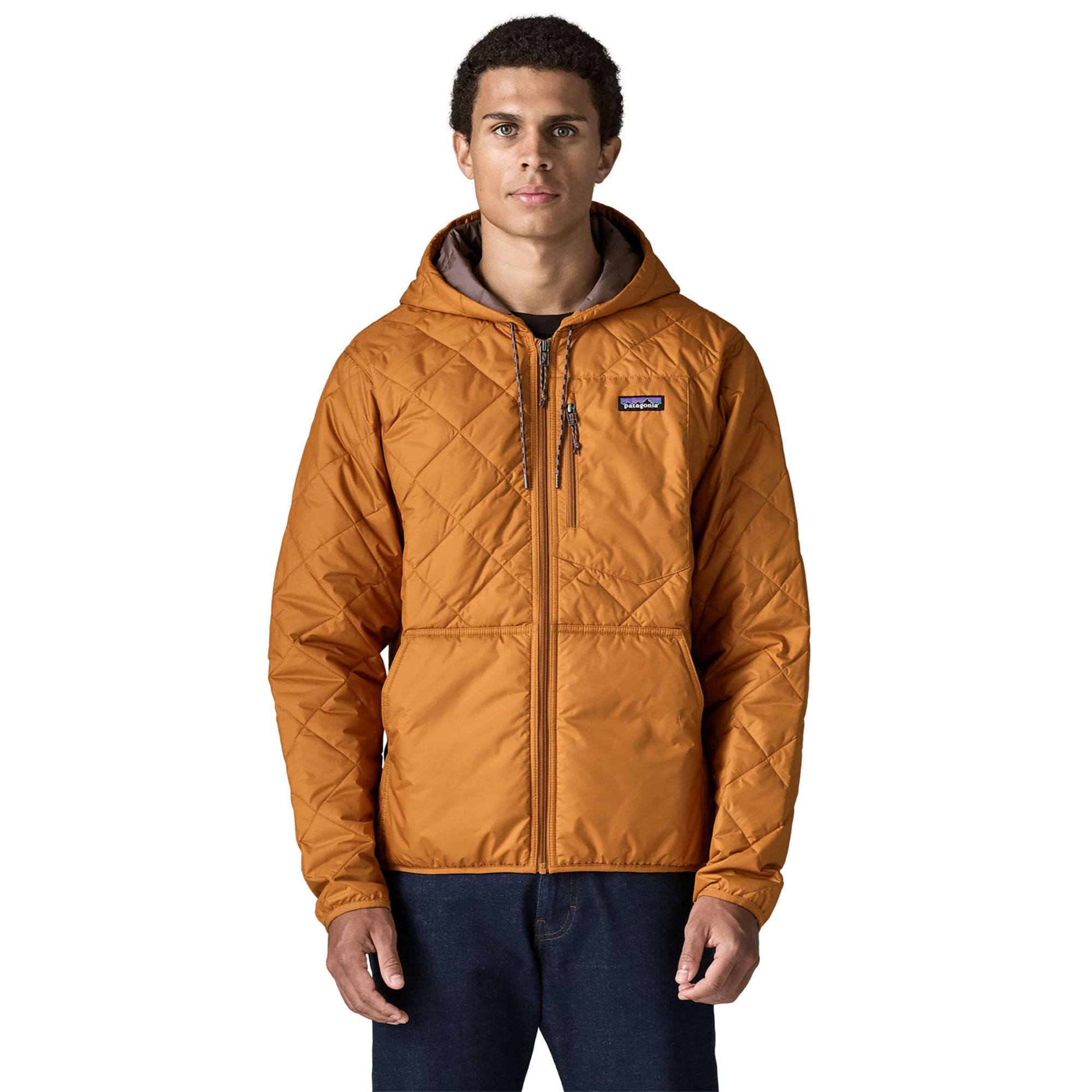 Patagonia Men's Diamond Quilted Bomber Hoodie - Brown