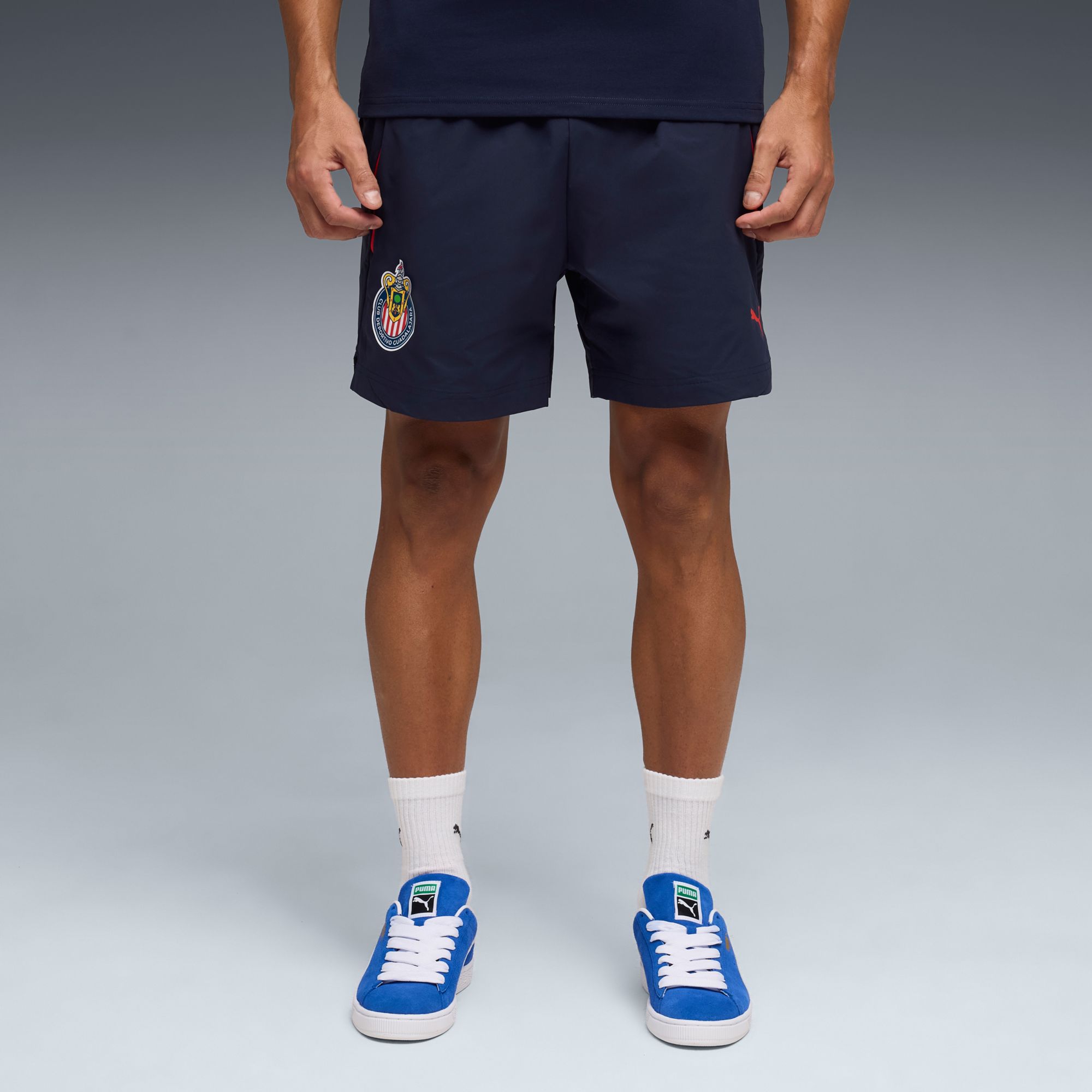 PUMA Adult Chivas Guadalajara Navy Relaxed Woven Shorts