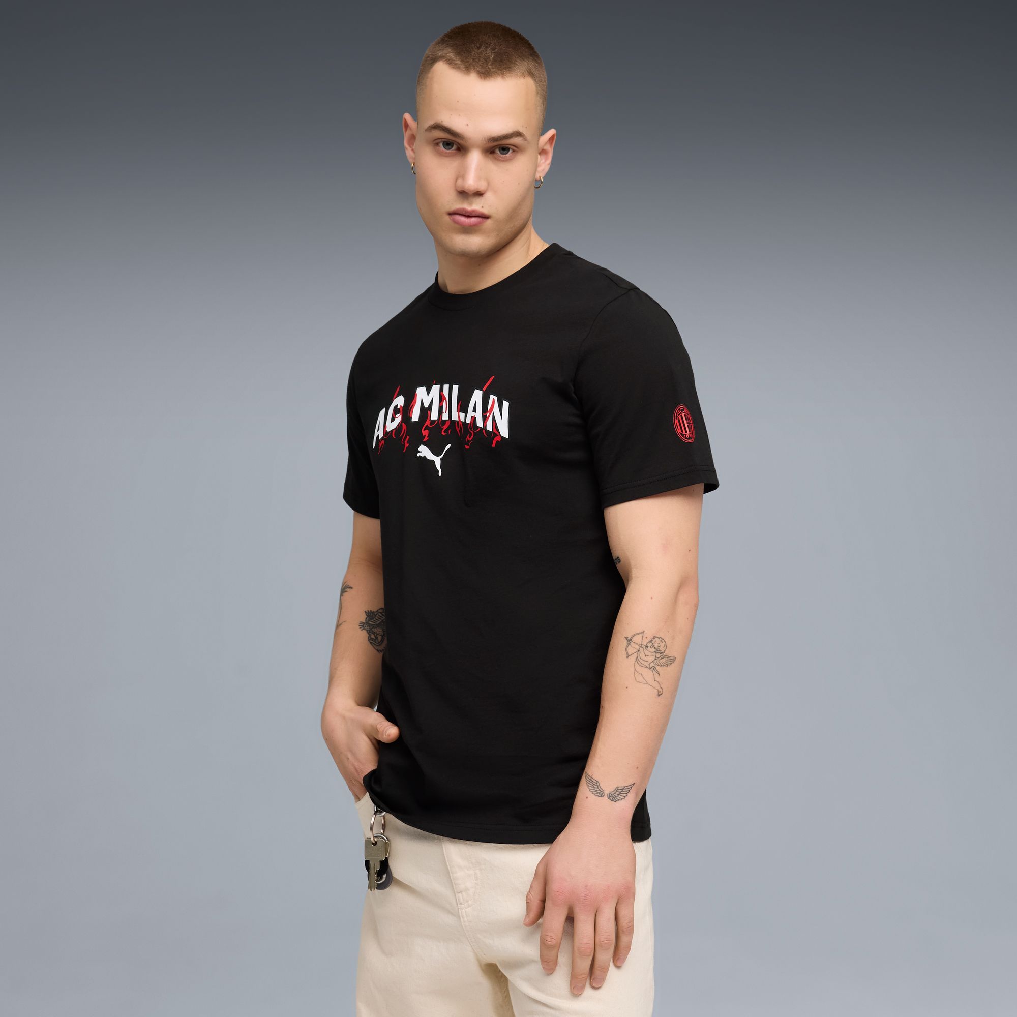 PUMA Adult AC Milan Black 2025 Culture Capsule T-Shirt